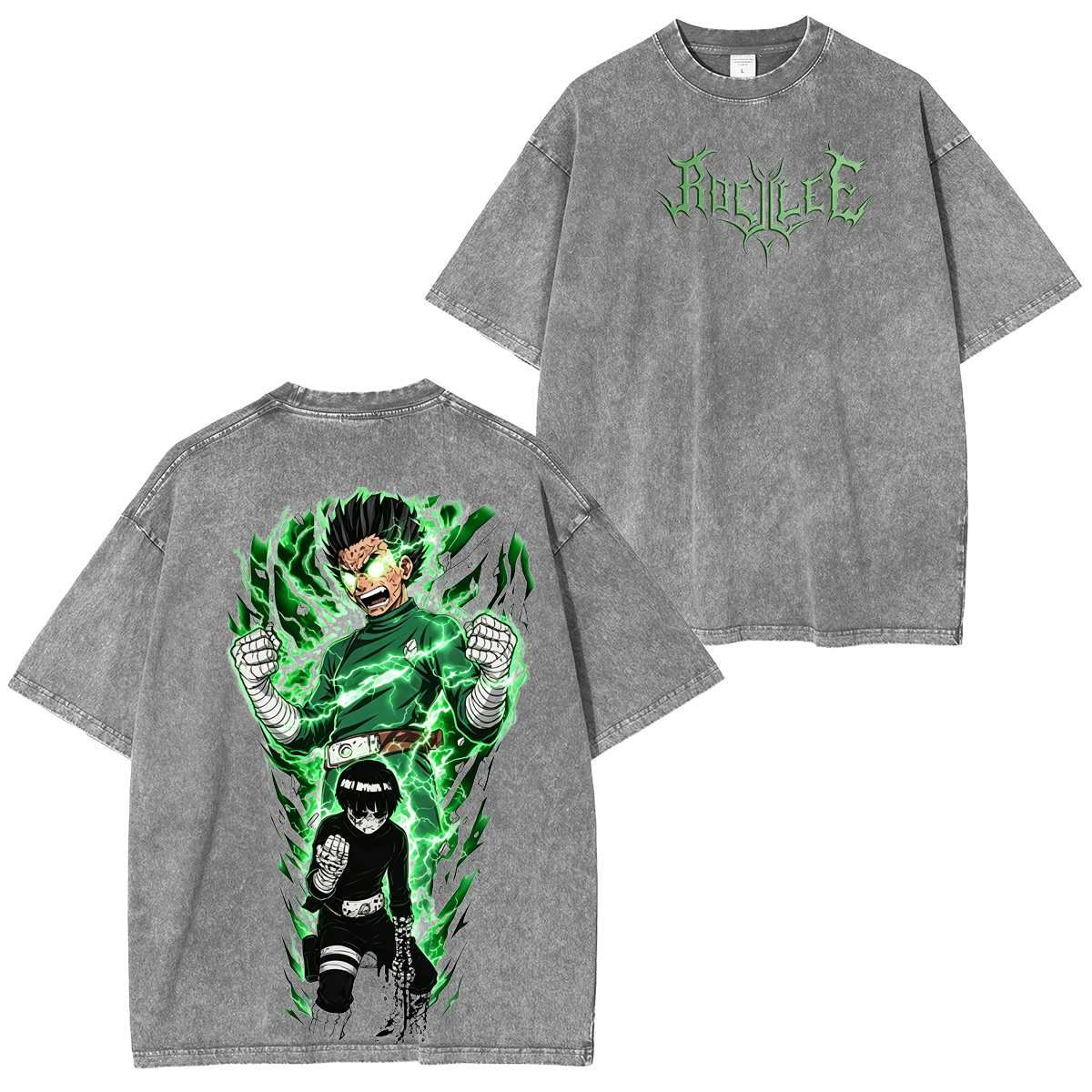 Rock Lee Naruto Printed Washed T-shirt/Crewneck/Hoodie