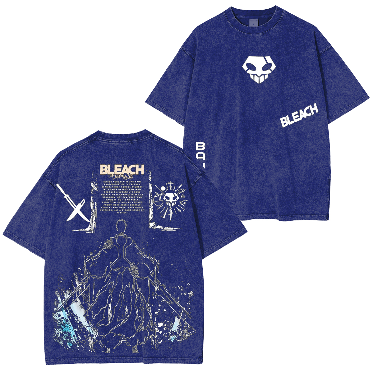 Bleach Anime Washed T-shirt/Hoodie