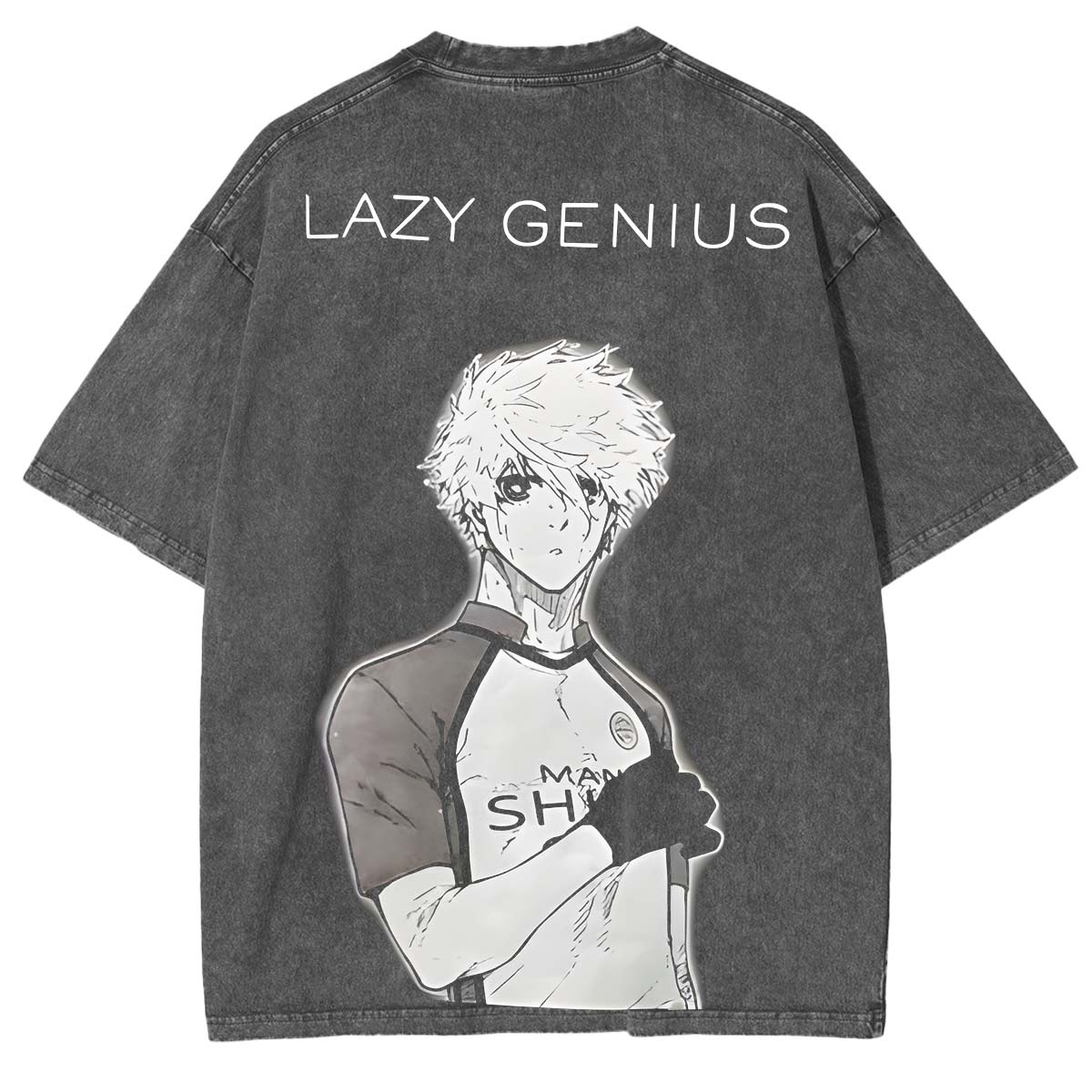 Blue Lock Striker Anime Double Printed Washed TeeStriker Anime Double Printed Washed Tee