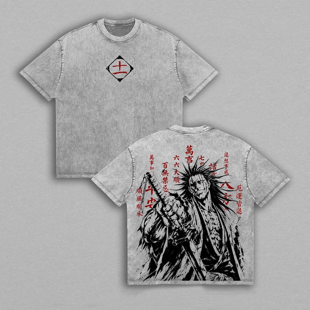 Zaraki Kenpachi Anime Vintage washed T-shirt/Crewneck/Hoodie