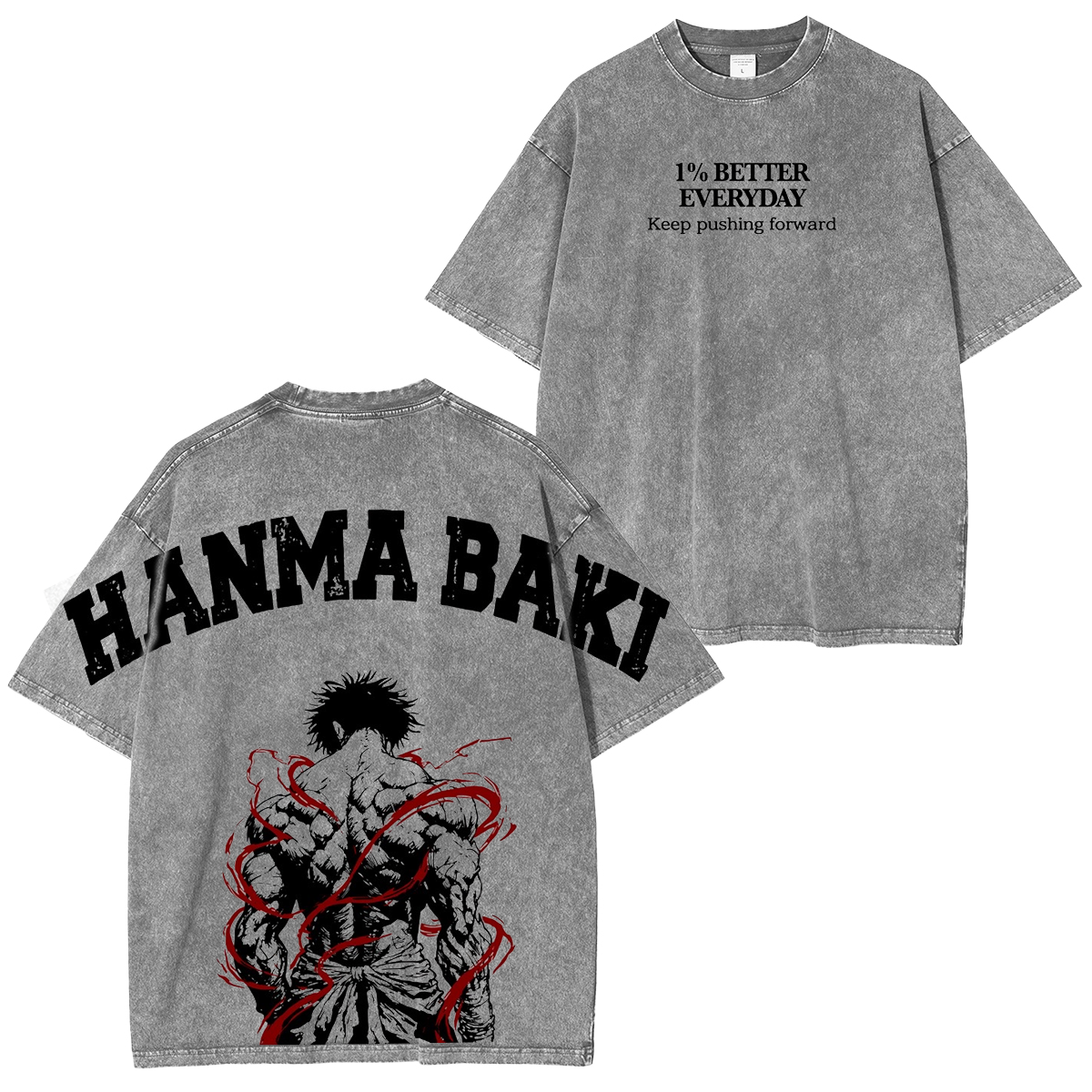 Anime Baki Hanma Vintage washed T-shirt/Crewneck/Hoodie