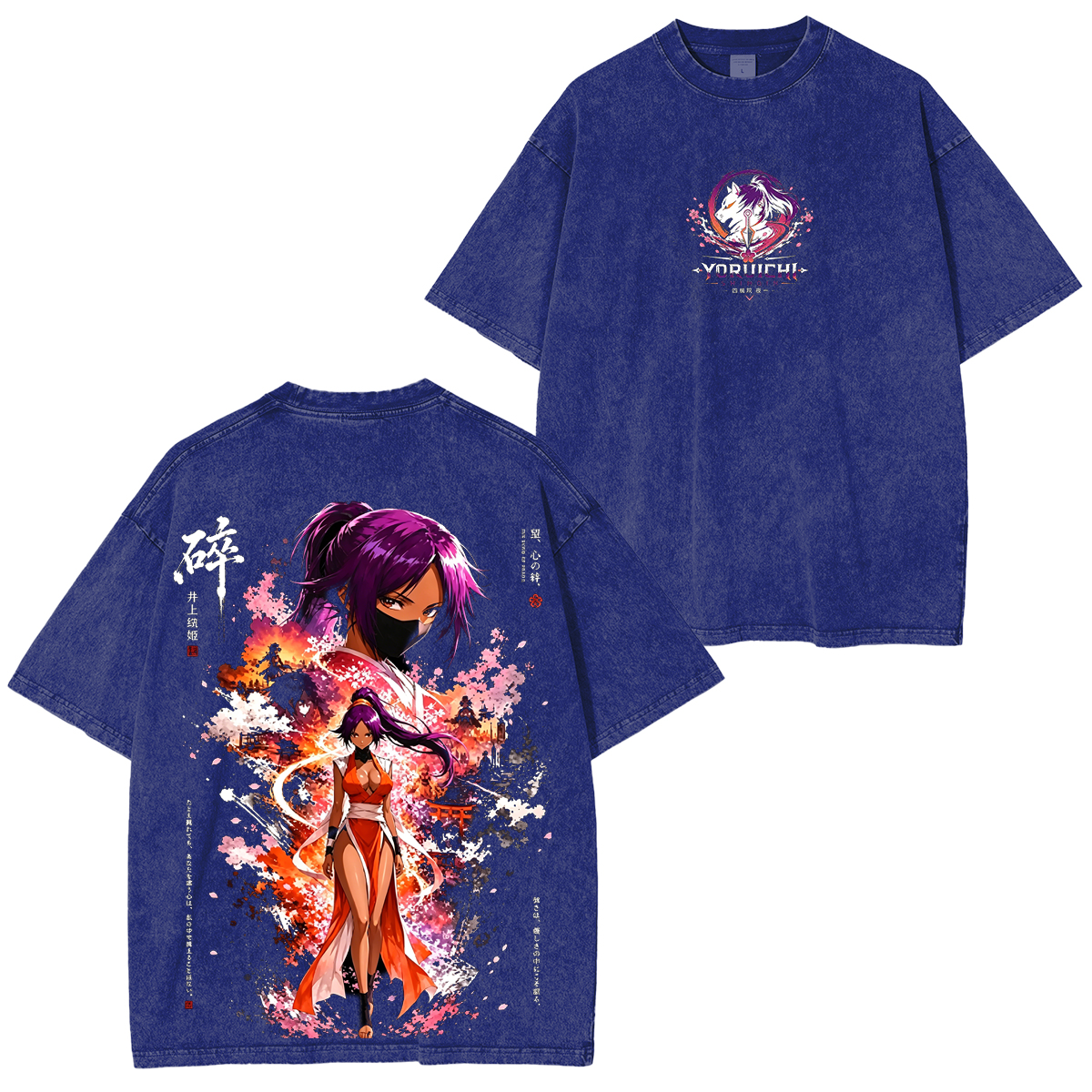 Bleach Yoruichi Kashimo Anime Washed T-shirt/Hoodie