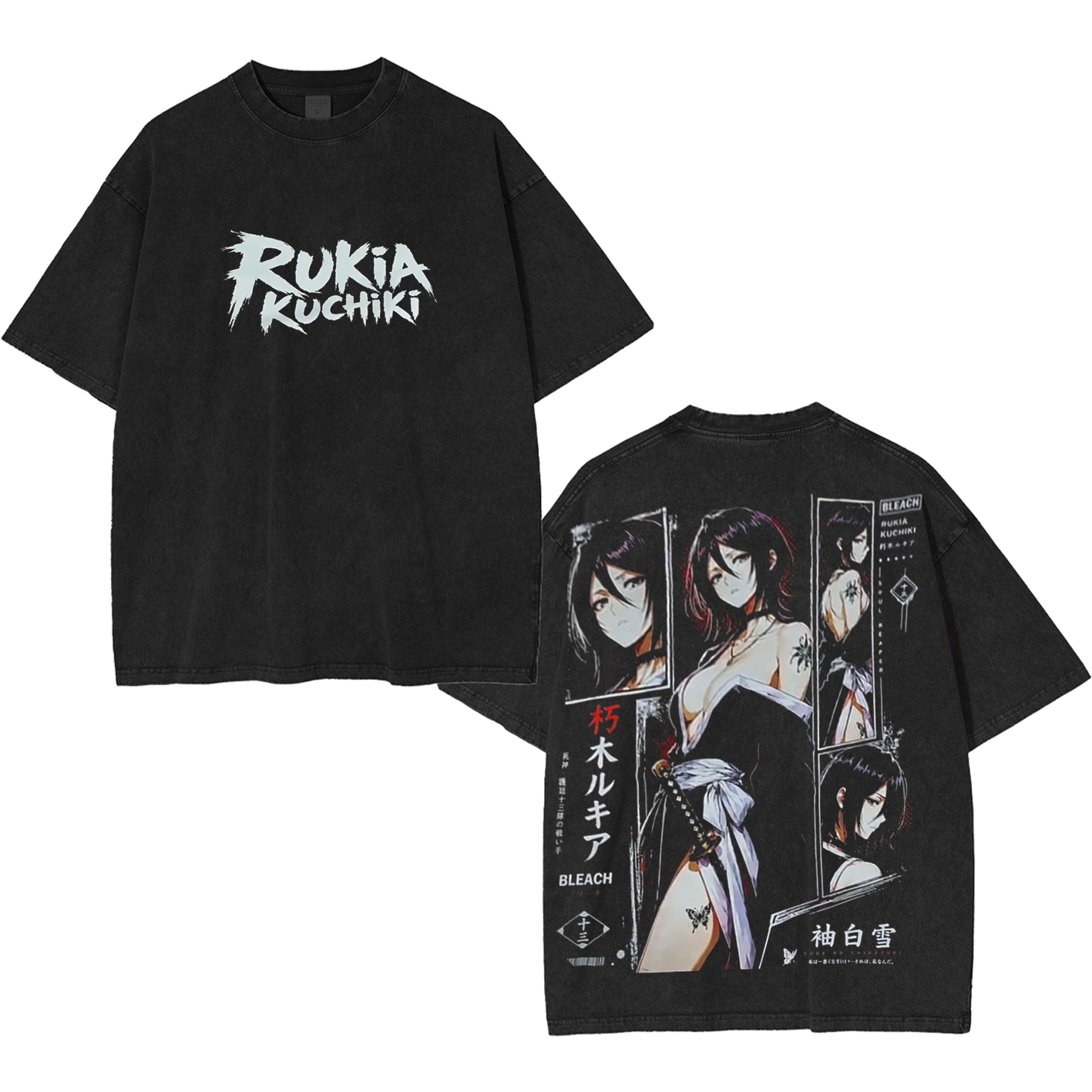 Rukia⁠ ⁠Bleach⁠ Washed T-shirt/Crewneck/Hoodie