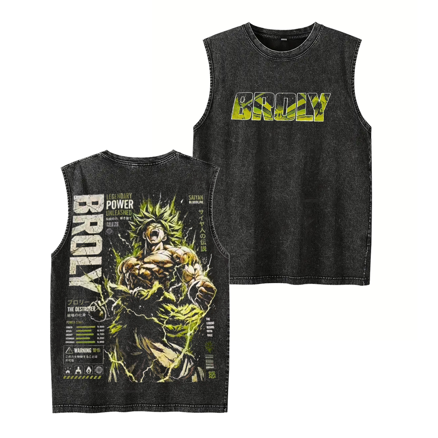  Broly Dragon Ball Vintage Unisex  Washed T-Shirt