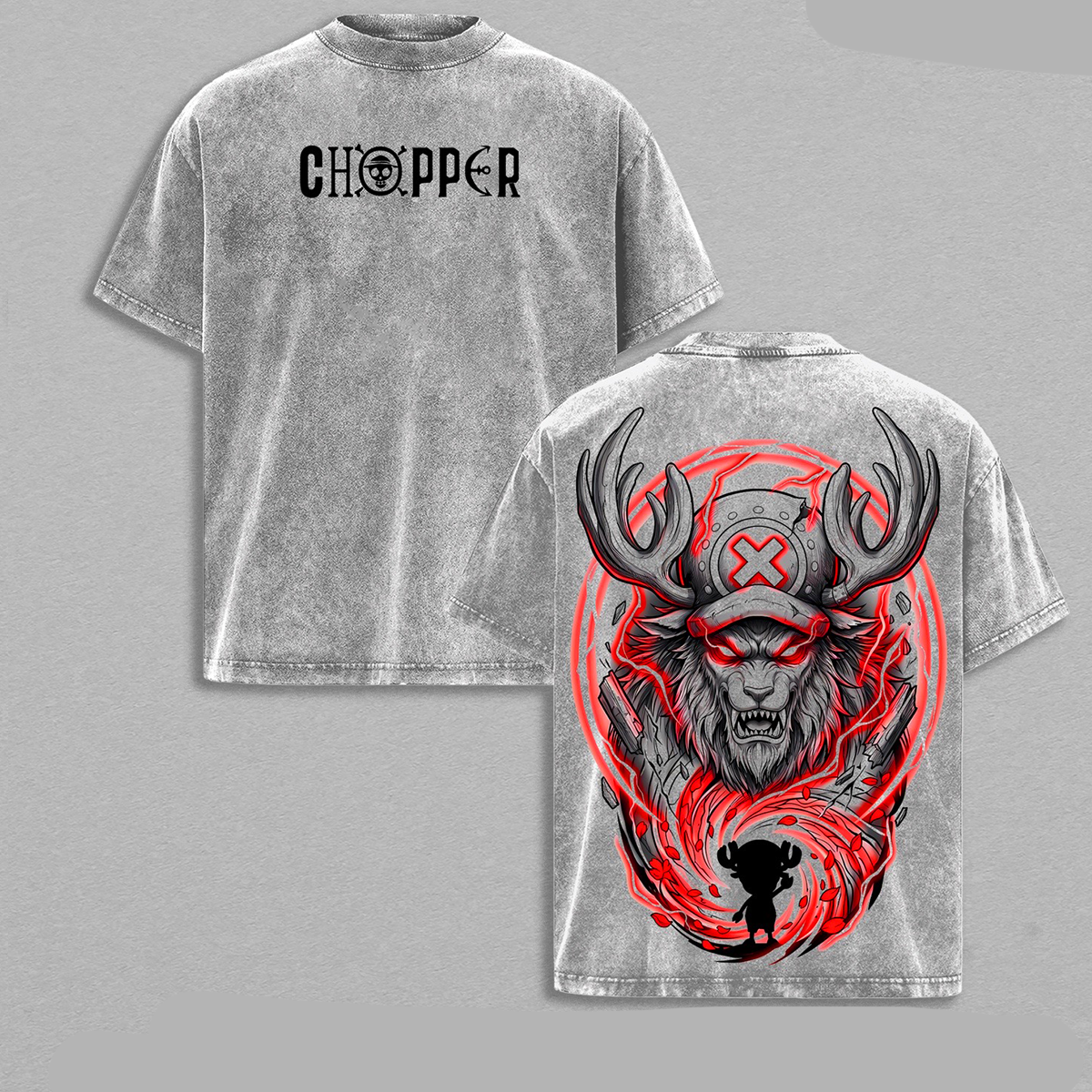 Tony Tony Chopper One Piece Anime Unisex Washed T-Shirt