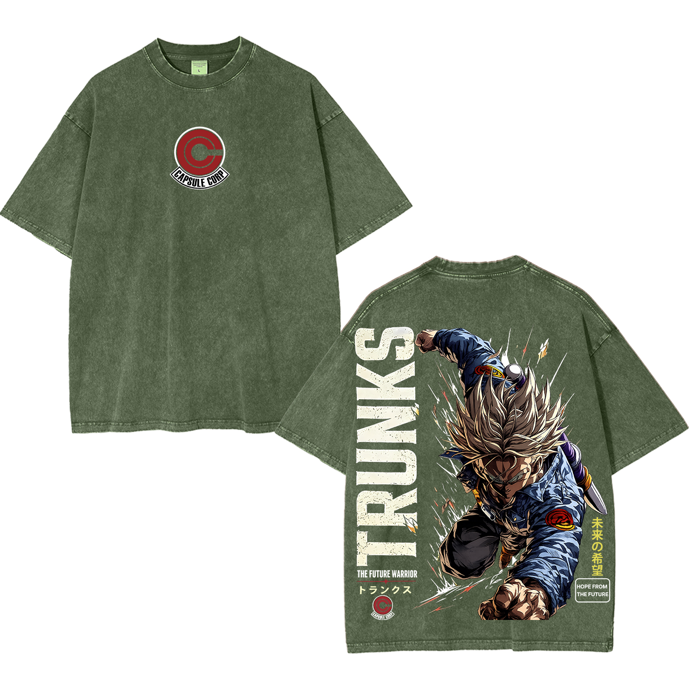 Future Trunks Dragon Ball Vintage Unisex  Washed T-Shirt