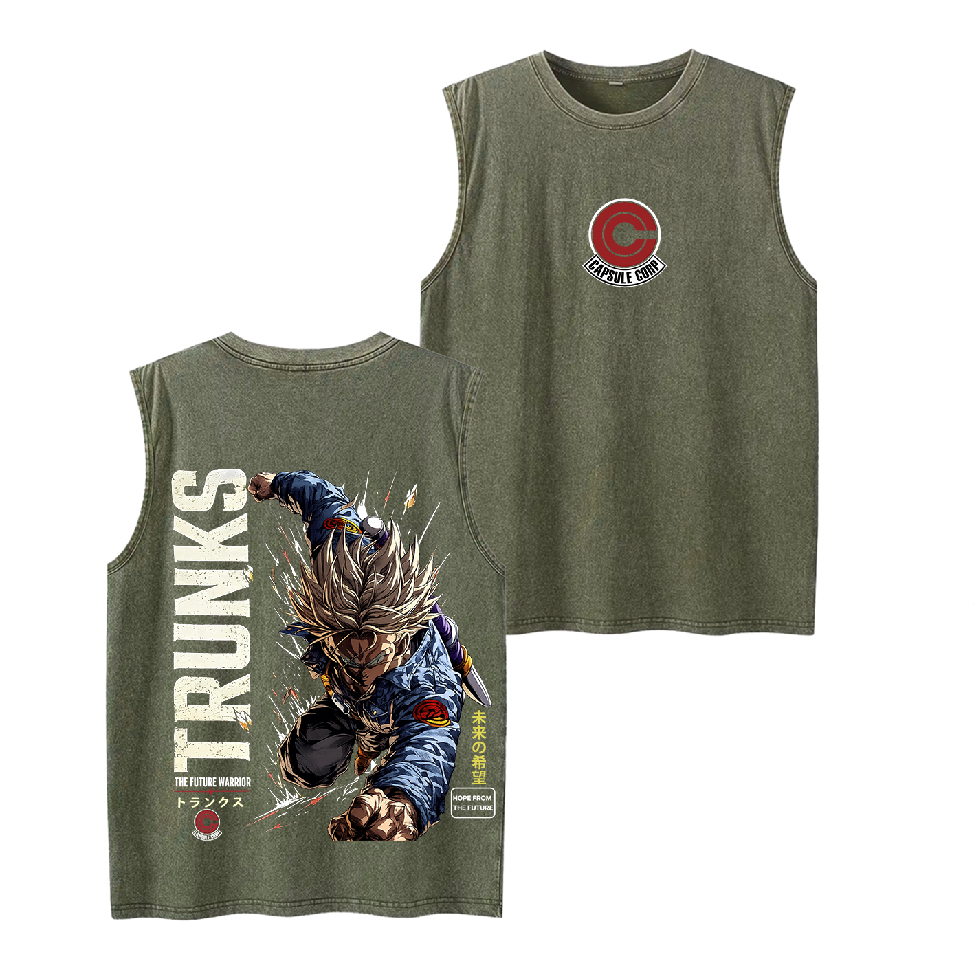 Future Trunks Dragon Ball Vintage Unisex  Washed T-Shirt
