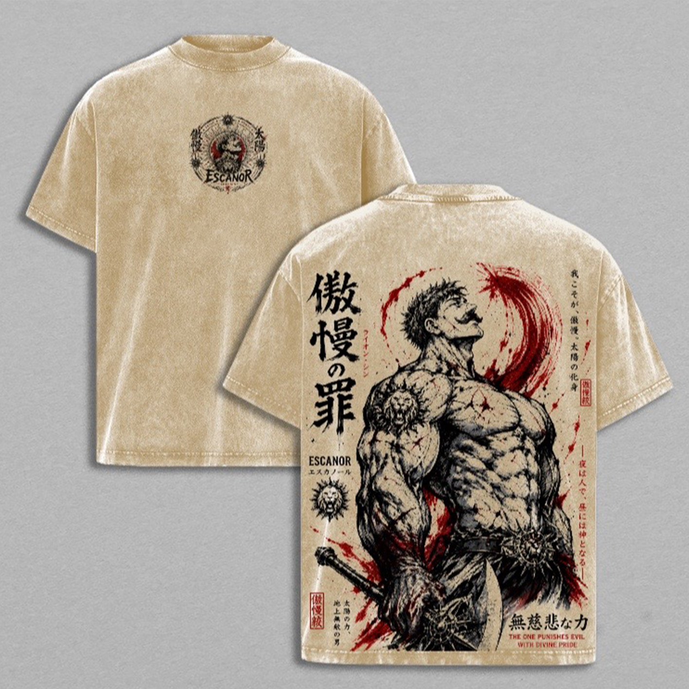 Escanor Unisex  Washed T-Shirt