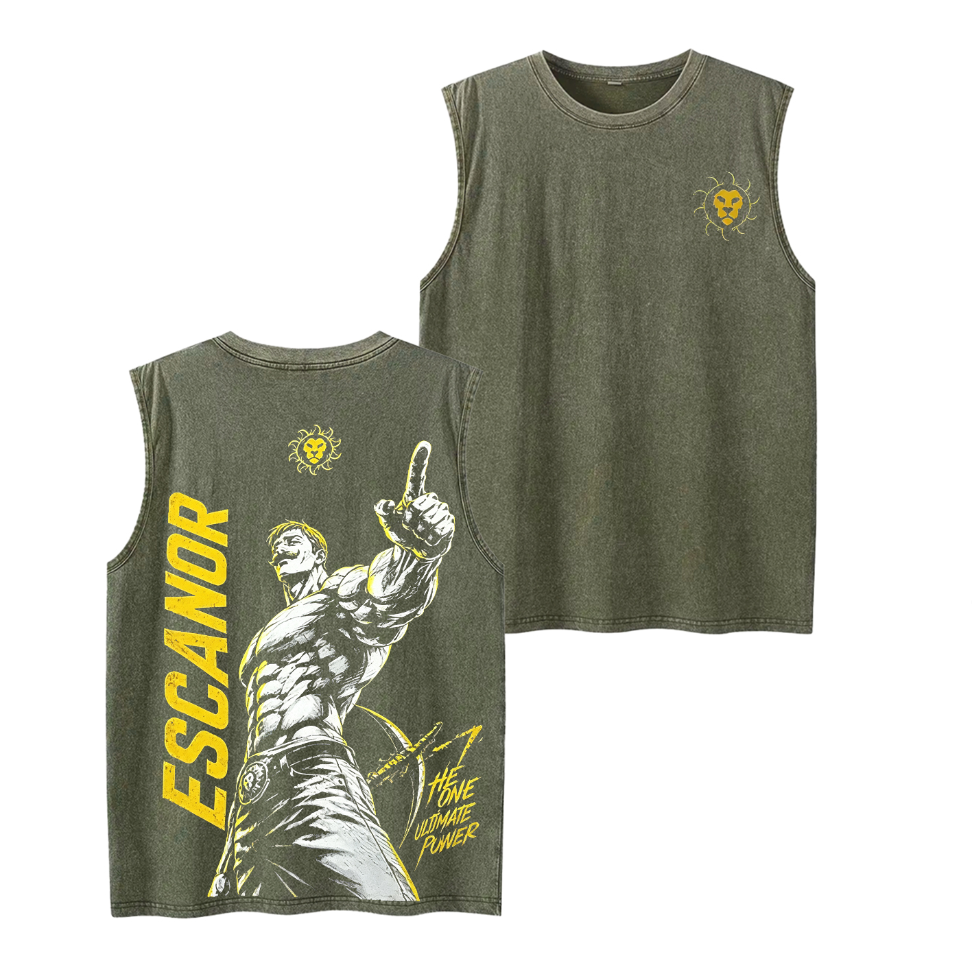 Escanor Vintage Unisex Washed T-Shirt