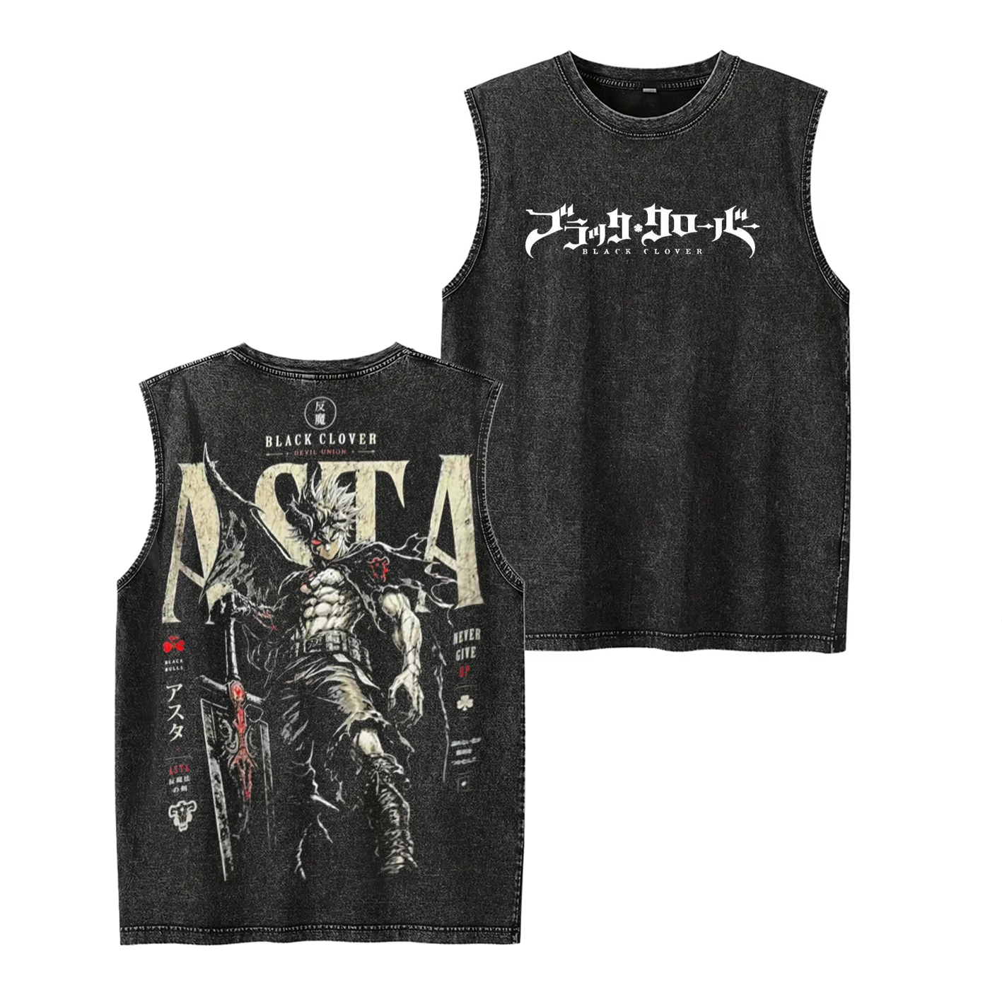 Asta Black Clover Unisex Washed T-shirt/Crewneck/Hoodie