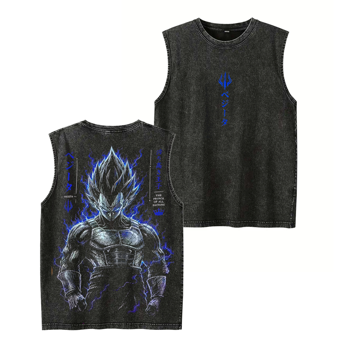 Vegeta Anime Unisex Washed T-shirt/Crewneck/Hoodie