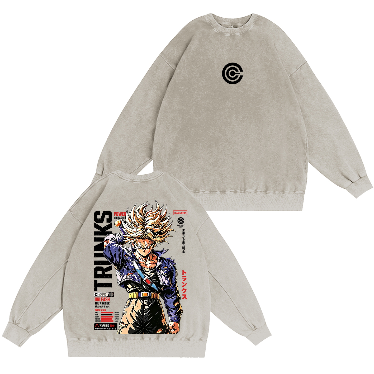 Future Trunks Dragon Ball Vintage Unisex  Washed T-Shirt