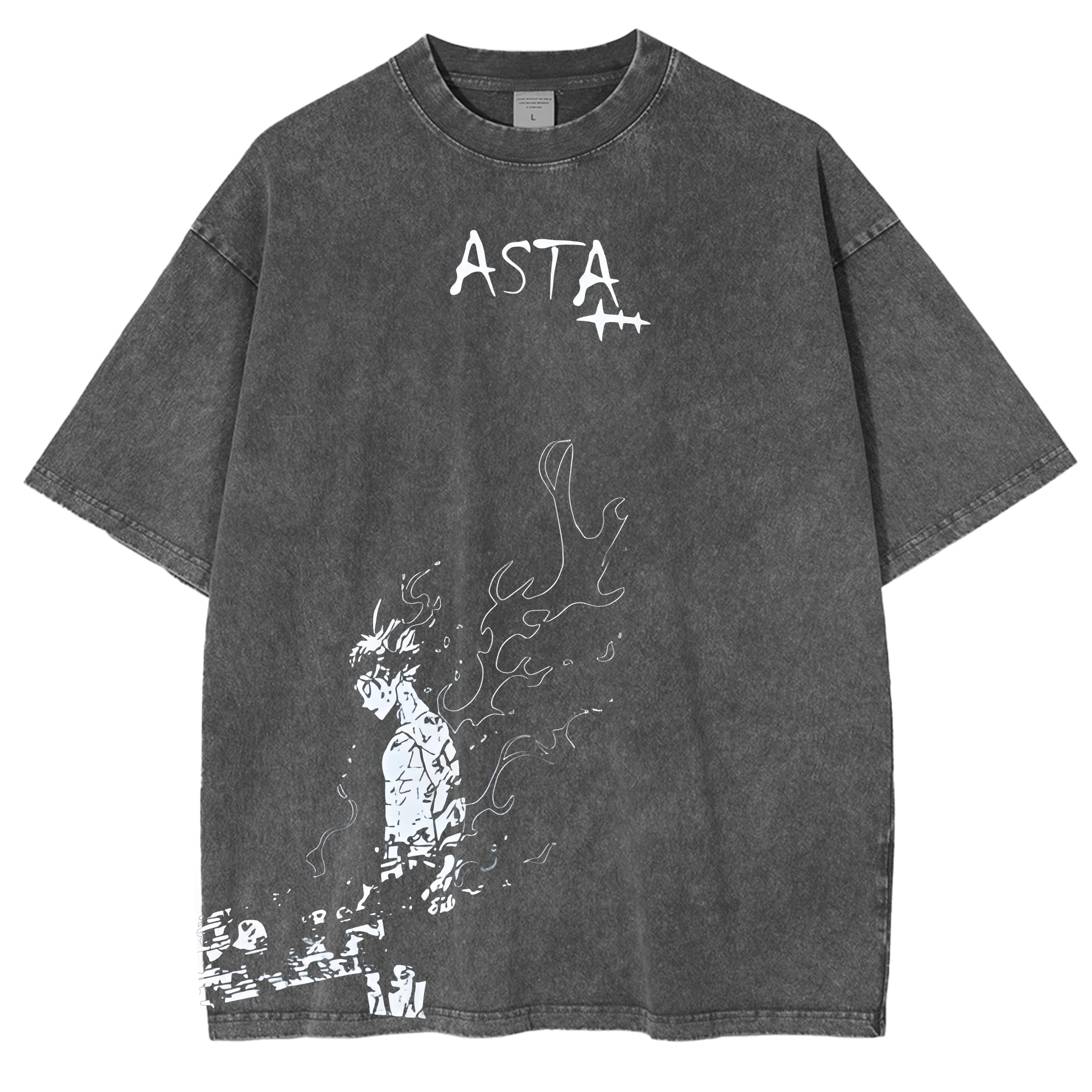 Black Clover Washed Oversized T-Shirt