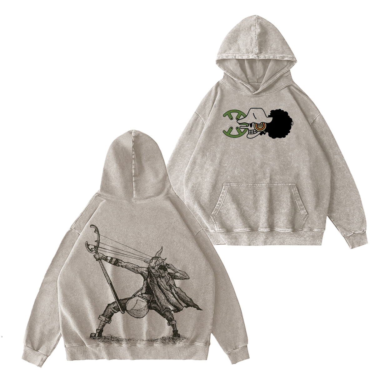 Sniper King Usopp washed T-shirt/Crewneck/Hoodie