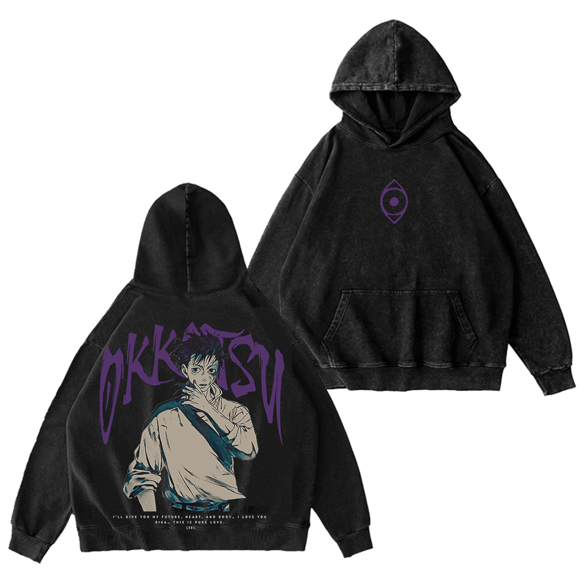 YUTA ТЕНИСКА - JUJUTSU KAISEN Vintage washed T-shirt/Crewneck/Hoodie