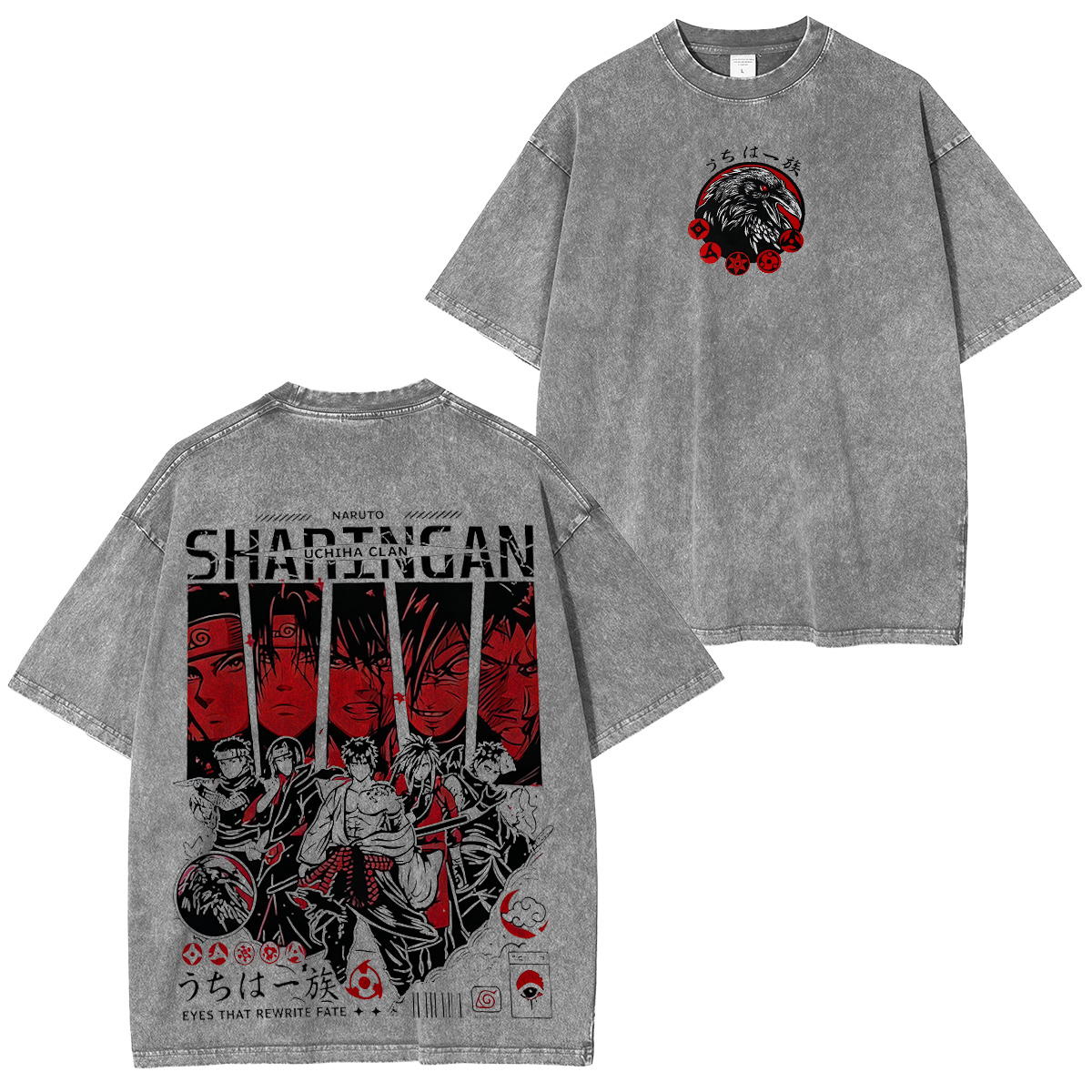 Naruto :Uchiha Ichizoku Vintage washed T-shirt/Crewneck/Hoodie