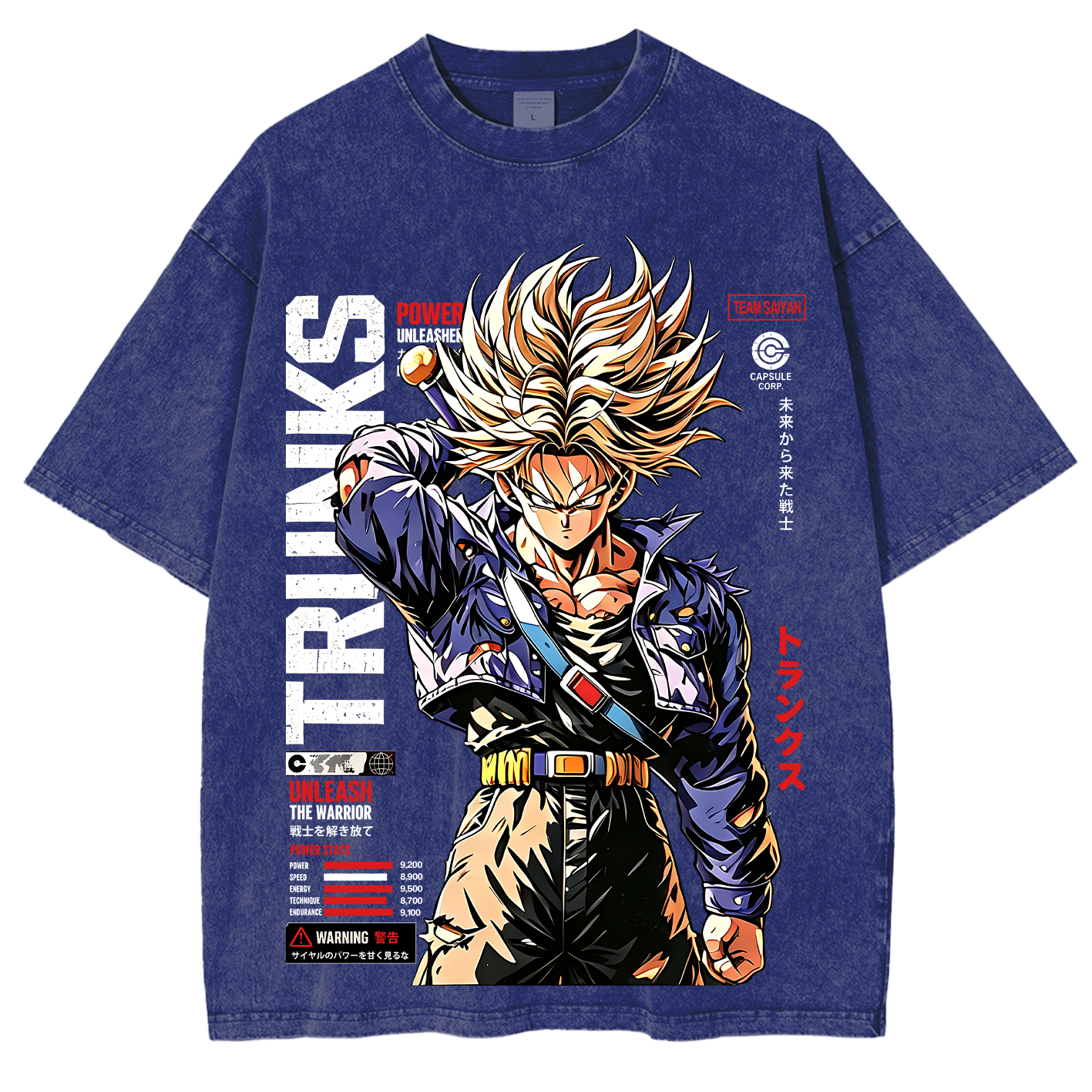 Future Trunks Dragon Ball Vintage Unisex  Washed T-Shirt