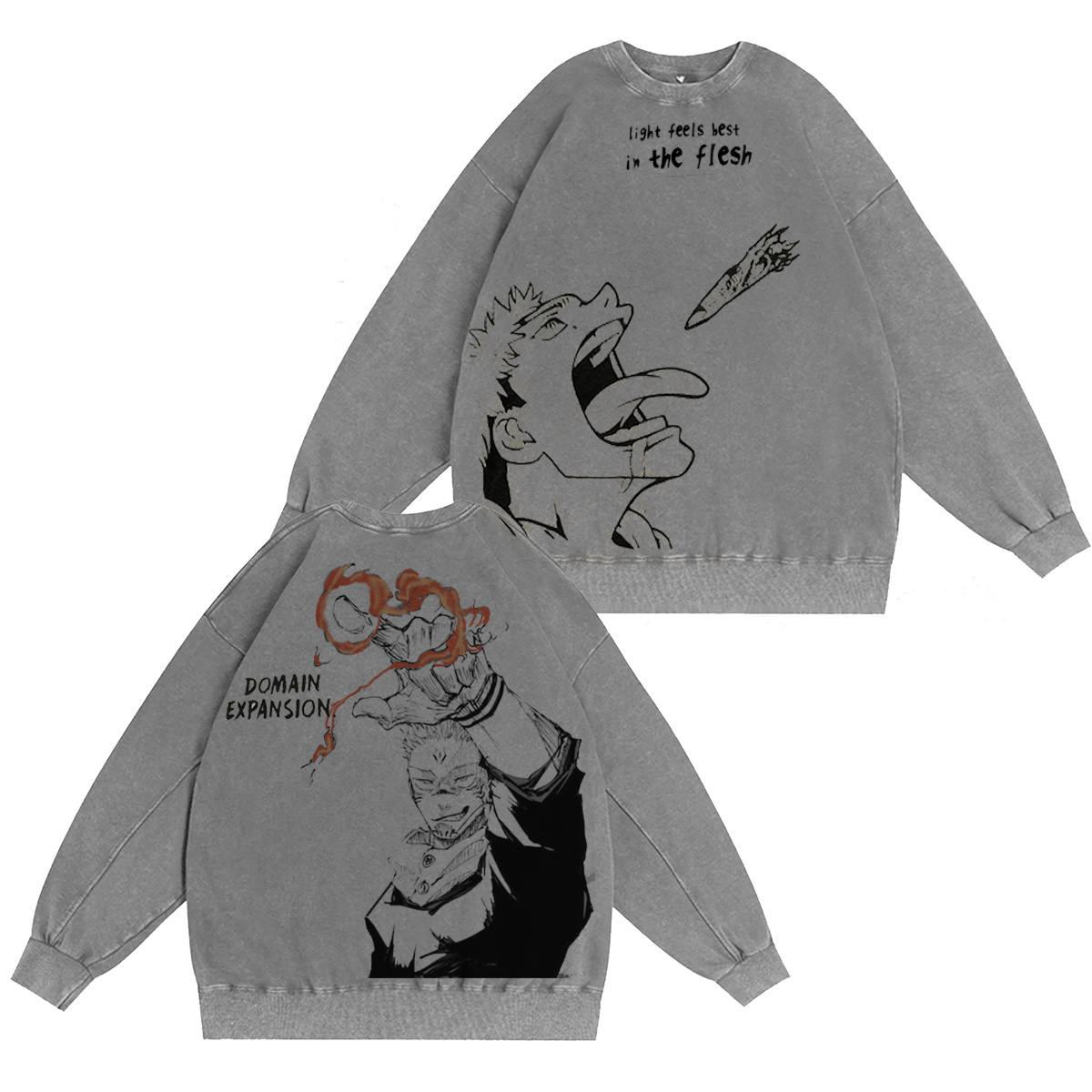 Yuji x Sukuna Vintage Washed T-shirt/Crewneck/Hoodie