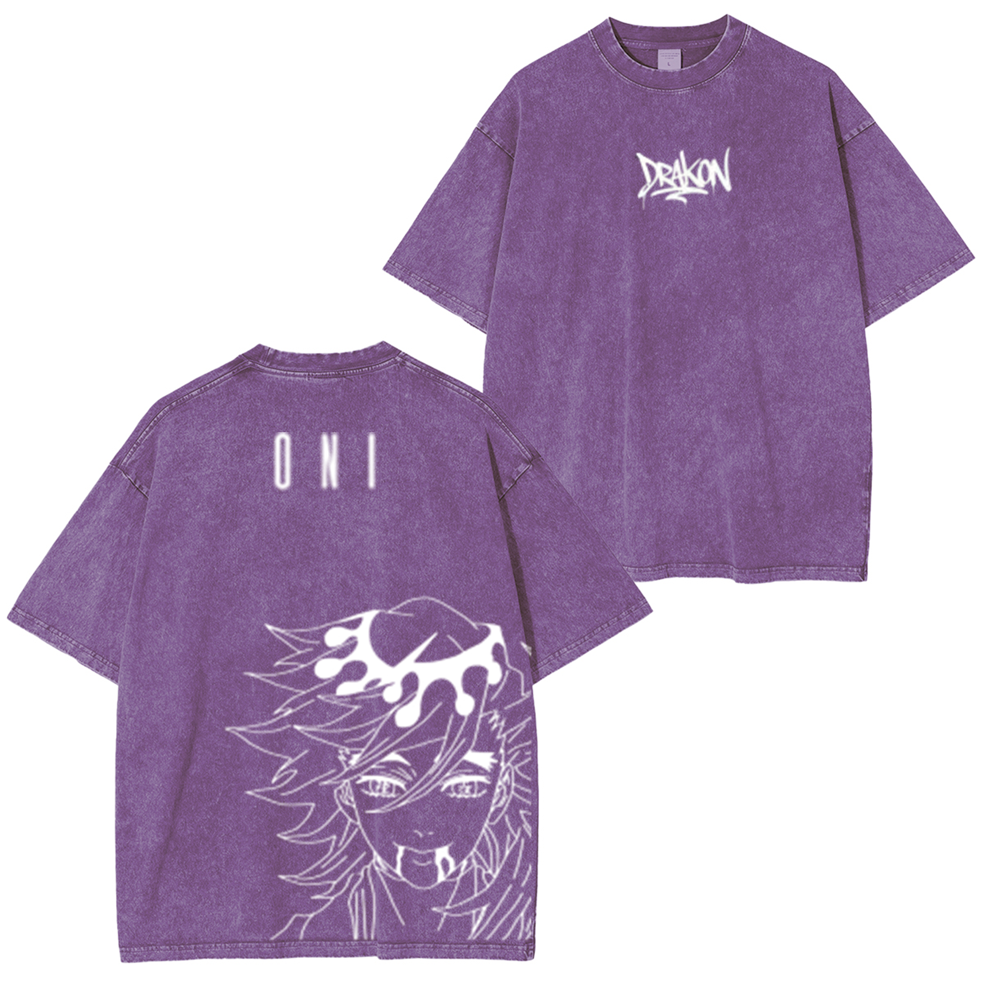 Demon Slayer Doma Anime Unisex Washed T-Shirt