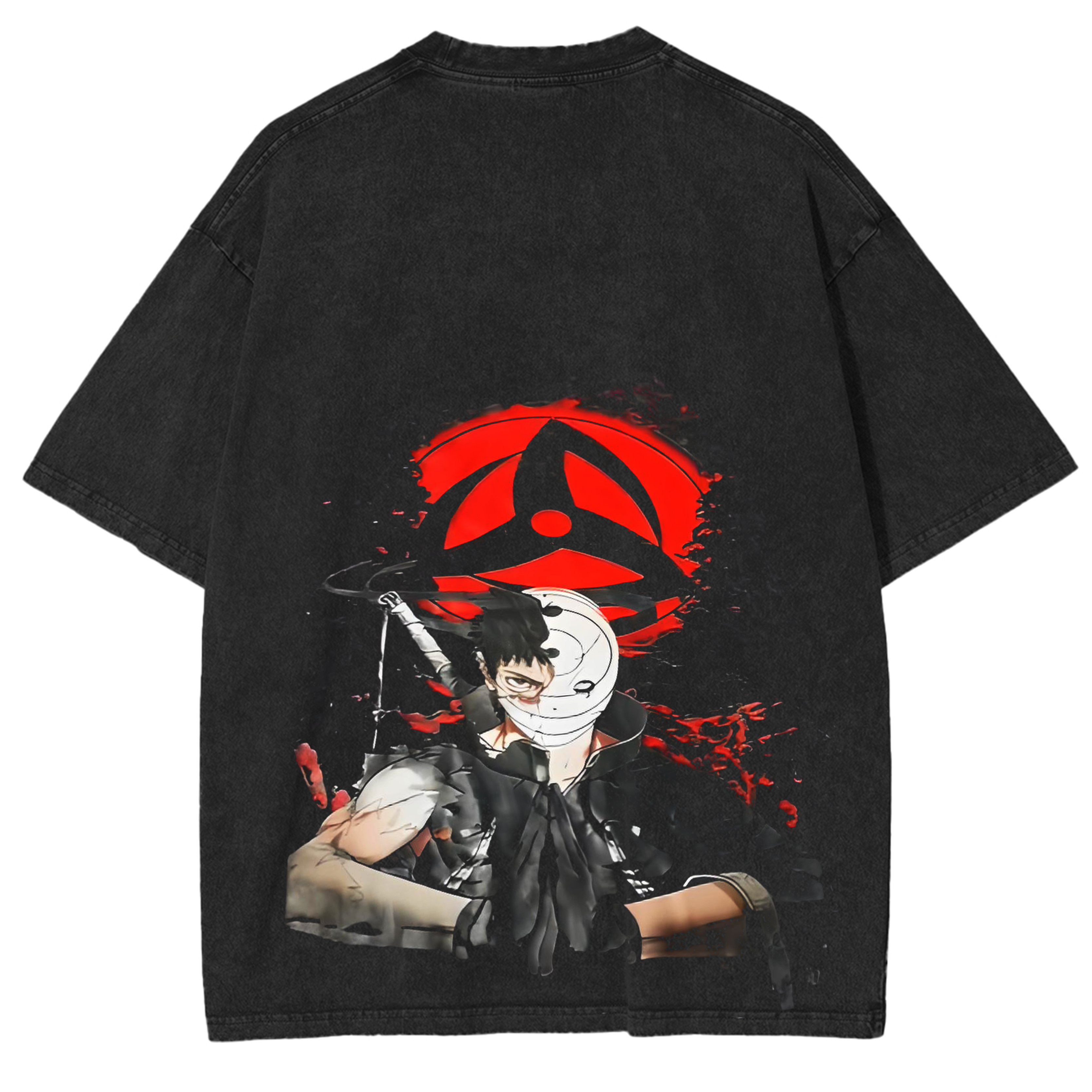 Uchiha Obito Oversize Double Wash Tee