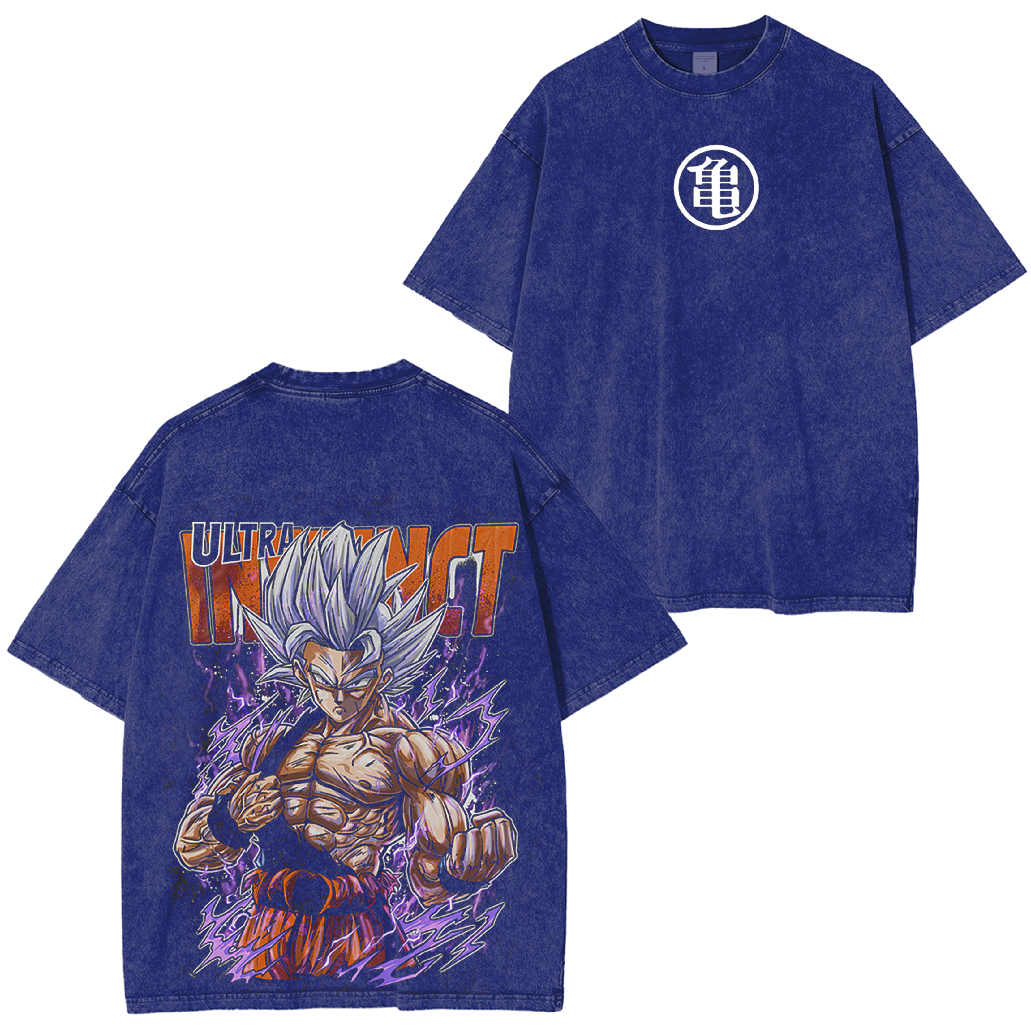 Dragon Ball Super Instinct Print Unisex Washed T-shirt