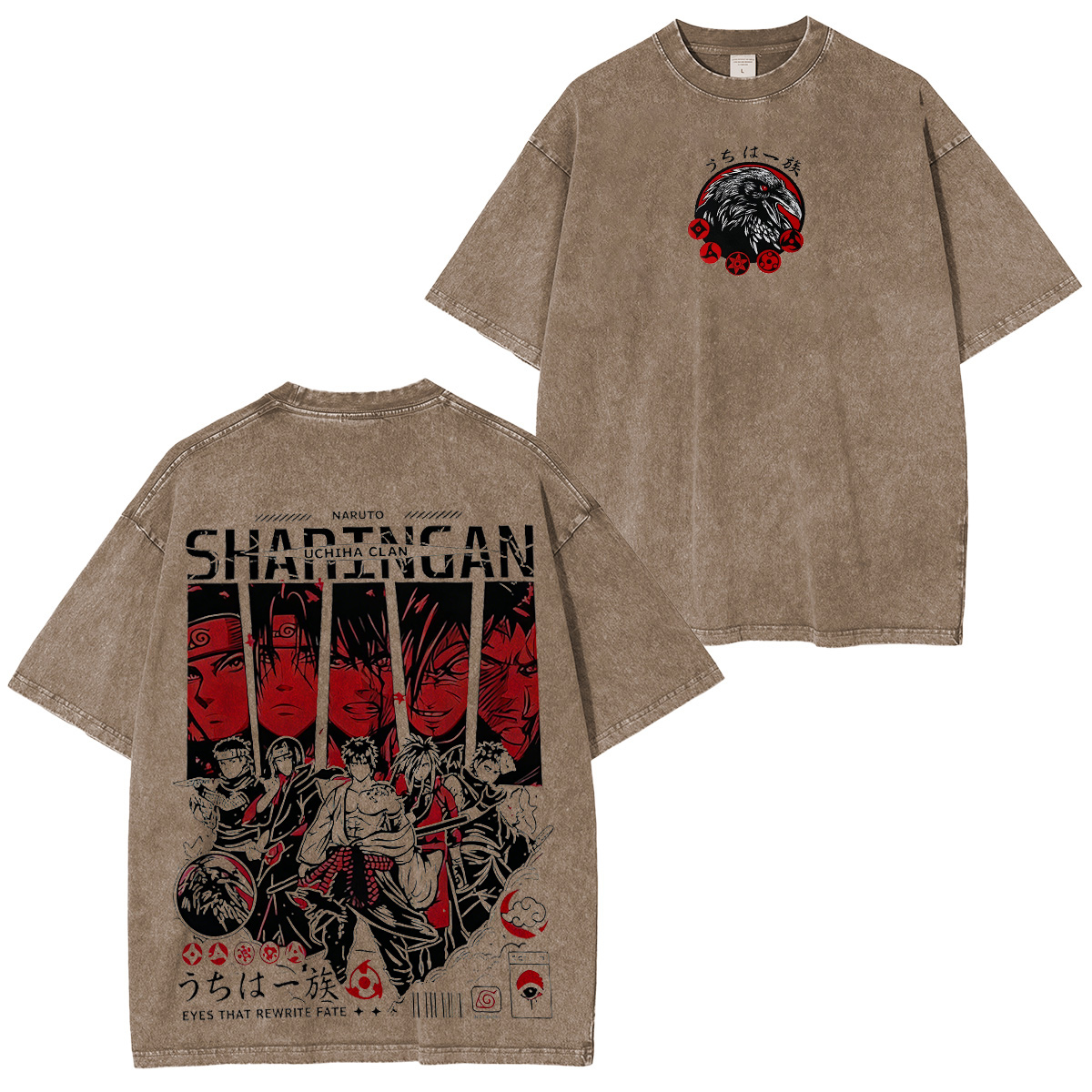 Naruto :Uchiha Ichizoku Vintage washed T-shirt/Crewneck/Hoodie