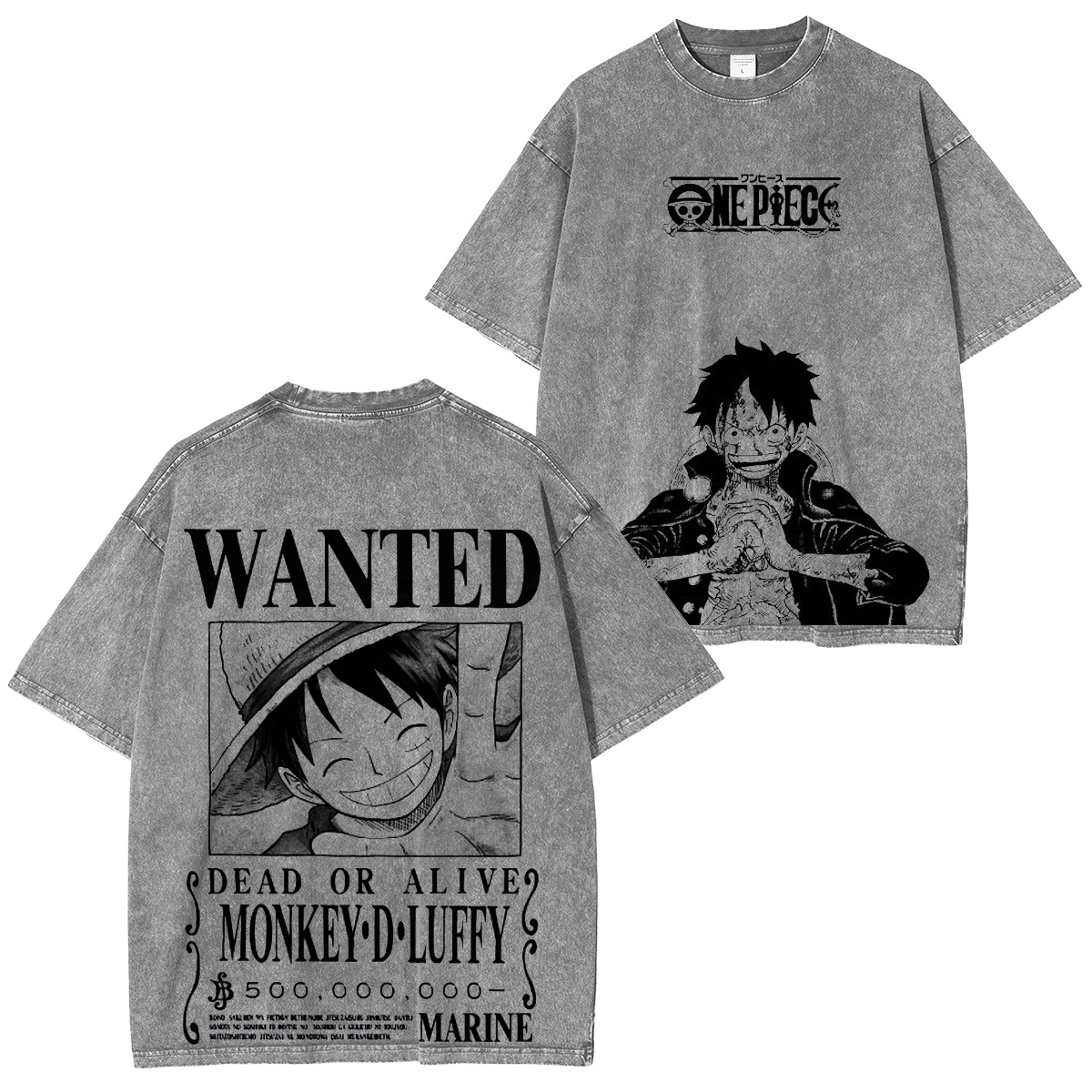 One Piece: Luffy Vintage washed T-shirt/Crewneck/Hoodie