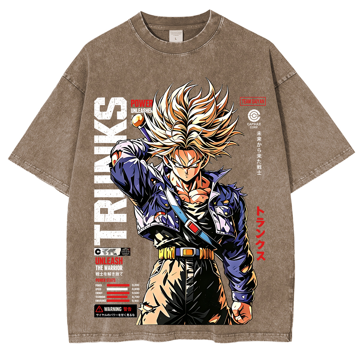 Future Trunks Dragon Ball Vintage Unisex  Washed T-Shirt