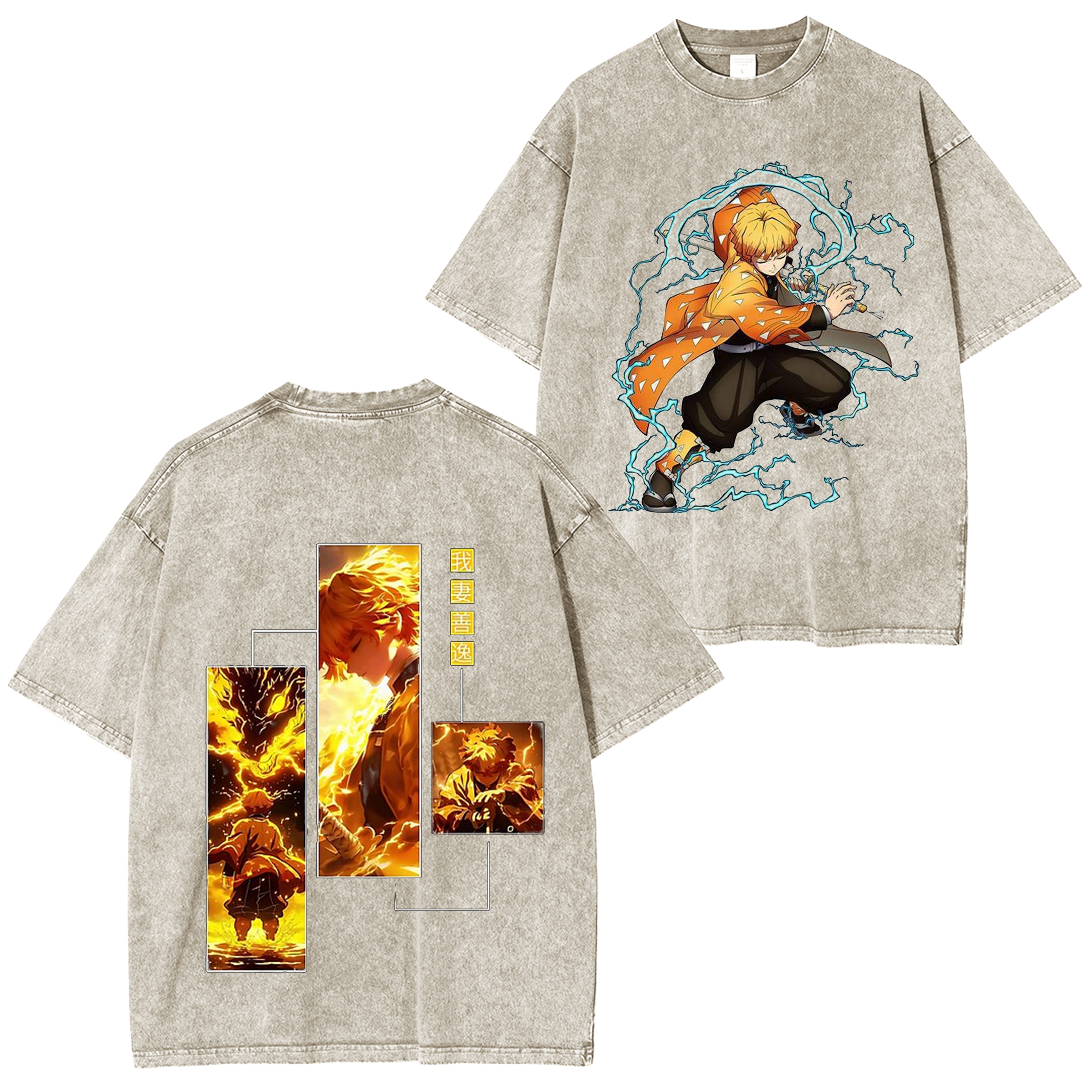 Zenitsu Agatsuma Unisex Washed T-shirts