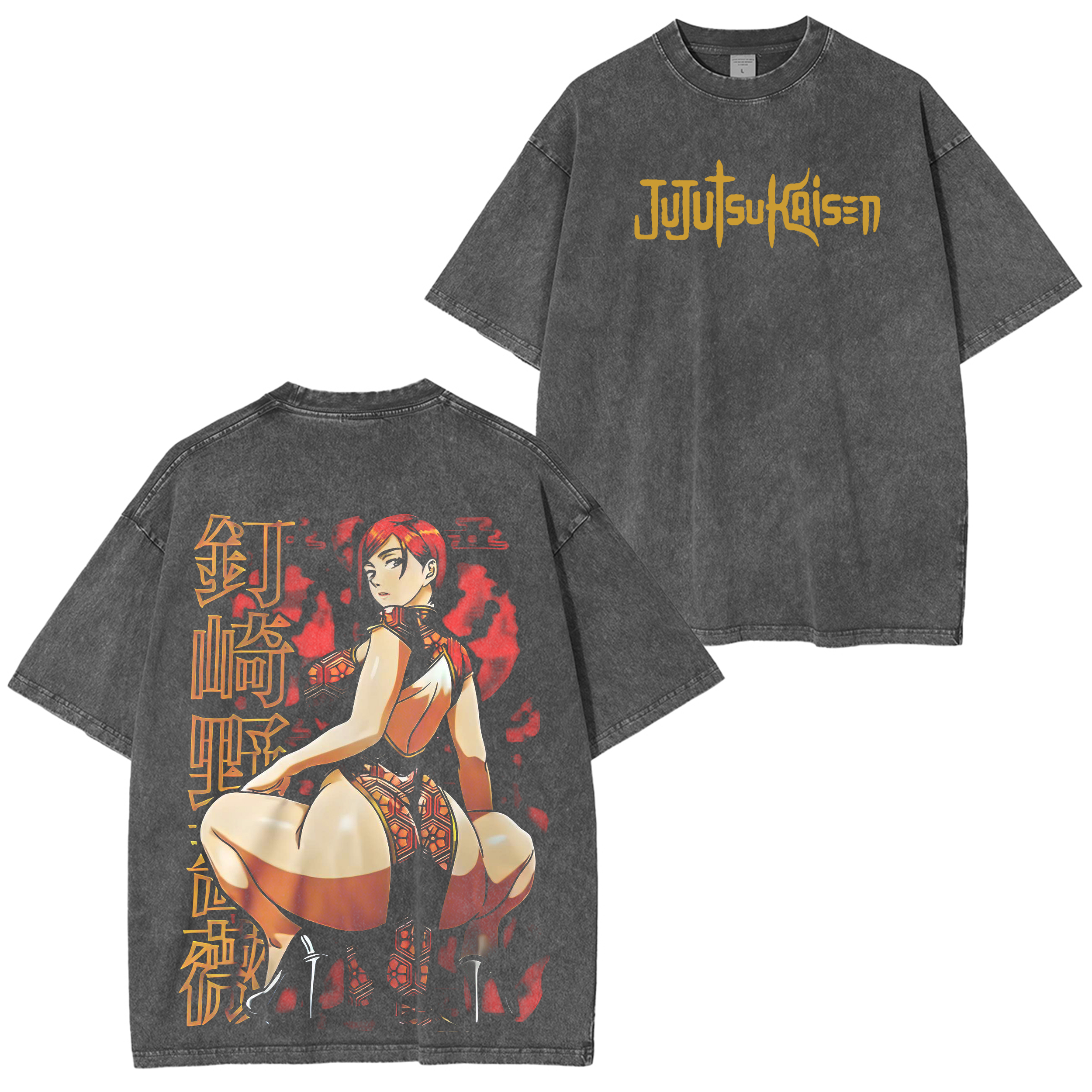 Jujutsu Kaisen Nobara Kugisaki Anime Unisex Washed T-Shirt