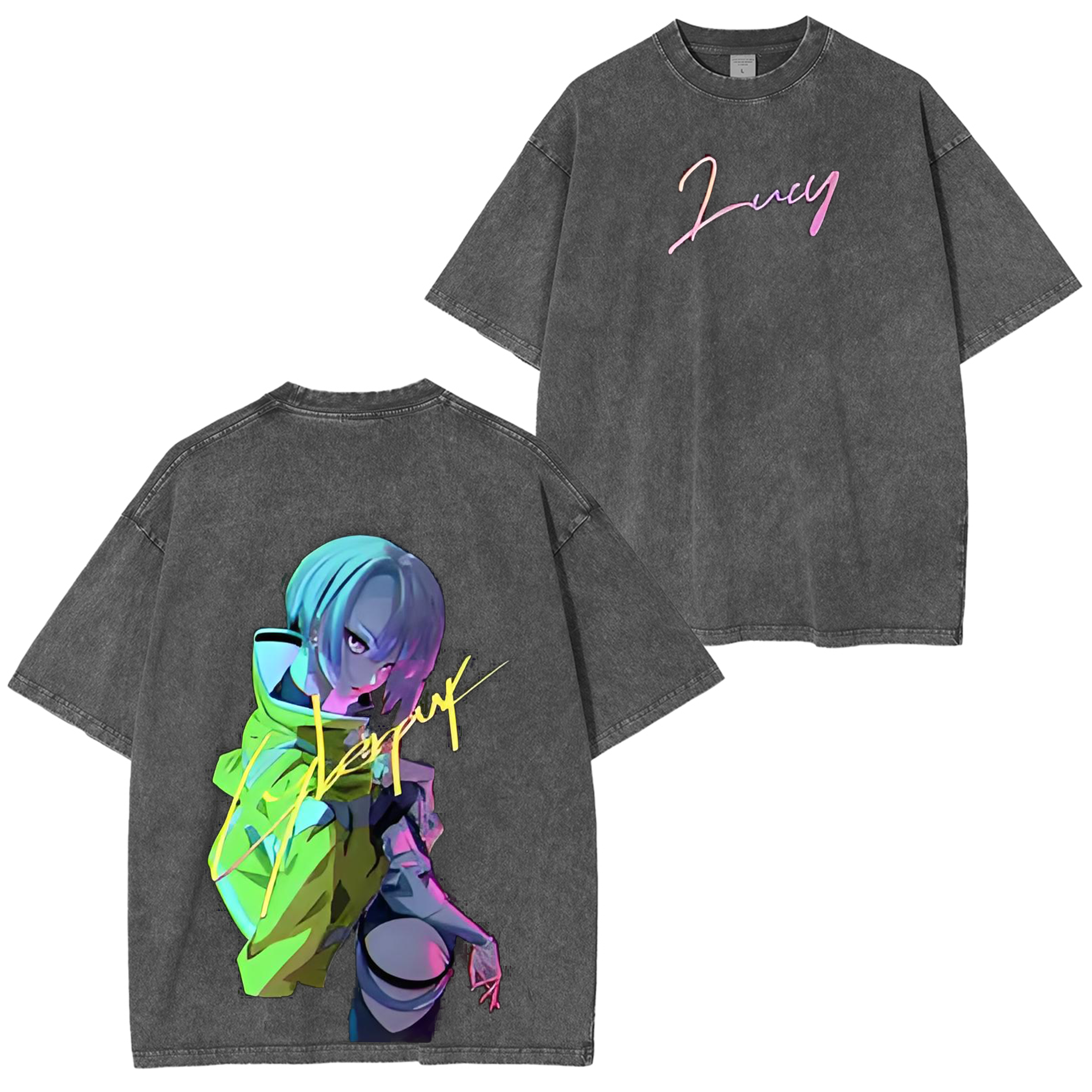 Lucy Cyberpunk Unisex Washed T-Shirt