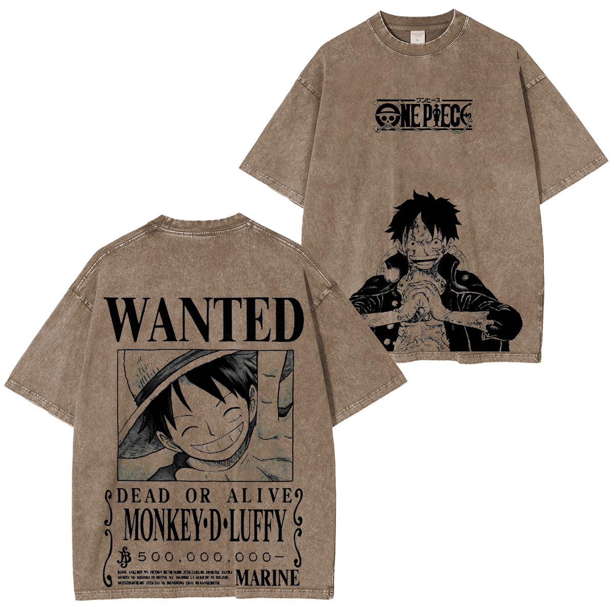 One Piece: Luffy Vintage washed T-shirt/Crewneck/Hoodie