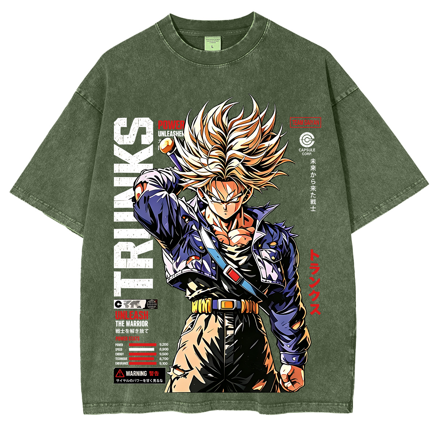 Future Trunks Dragon Ball Vintage Unisex  Washed T-Shirt