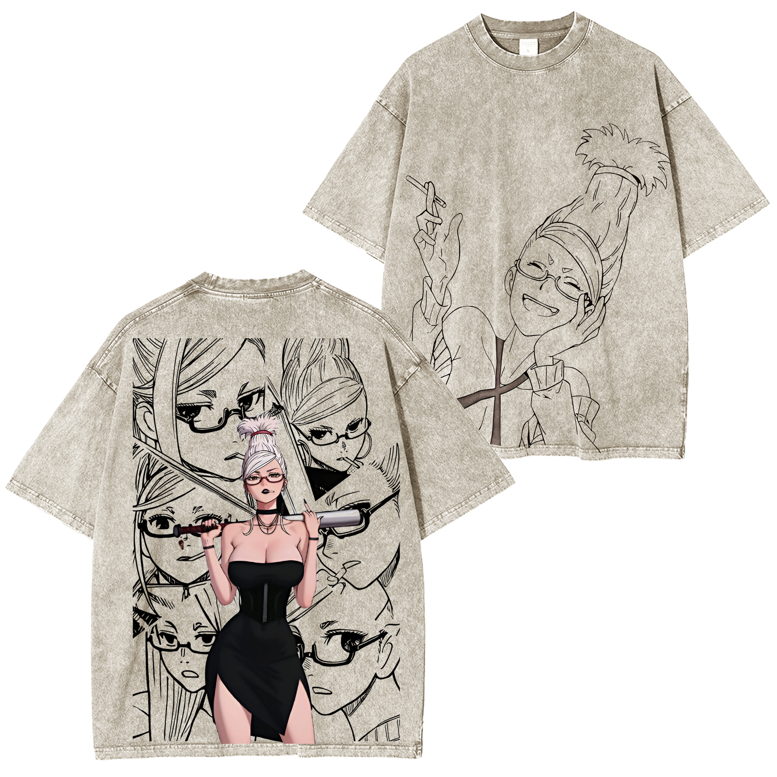 Seiko Ayase-Dandadan Vintage Unisex Washed T-Shirt