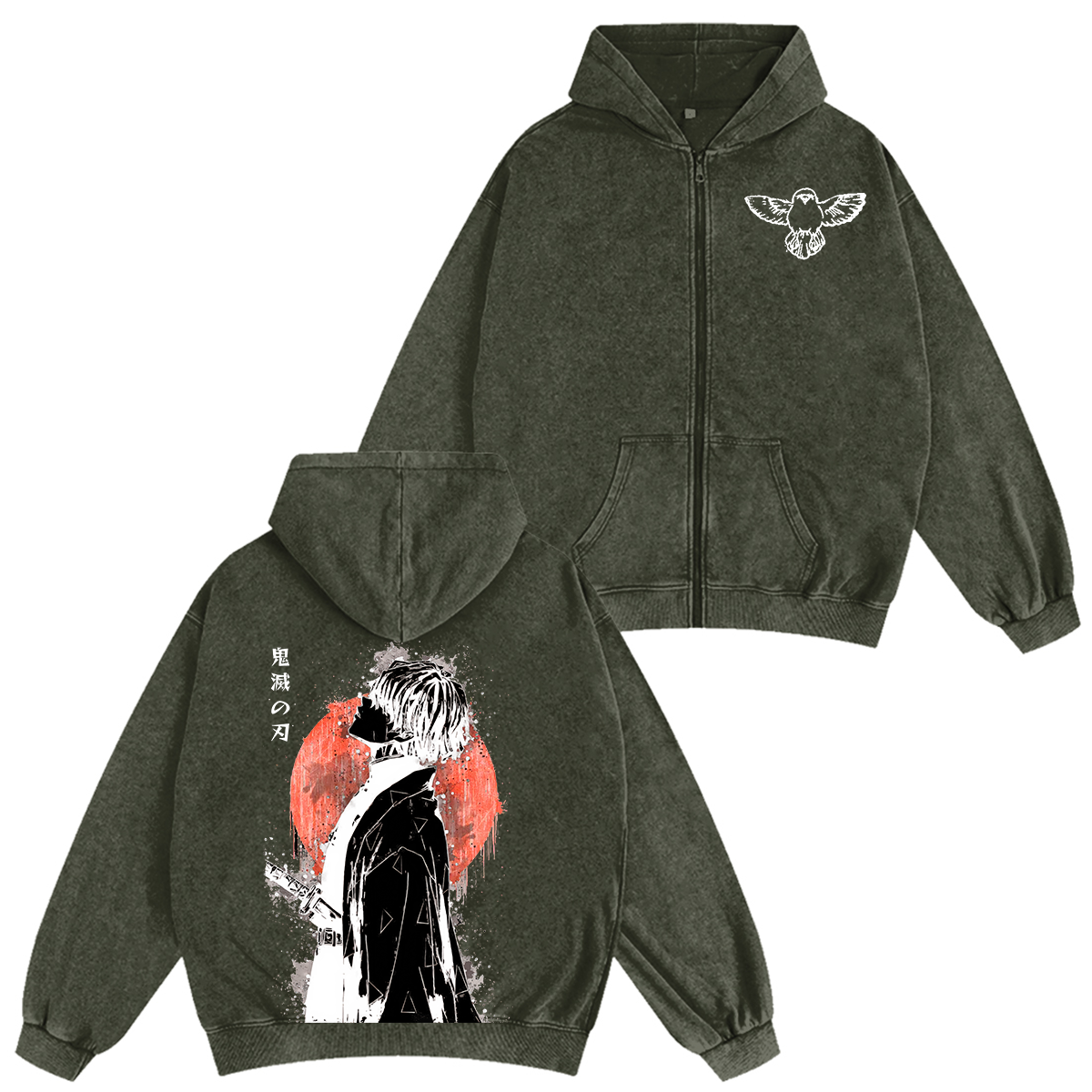 Zenitsu ,Demon Slayer Anime Unisex Washed