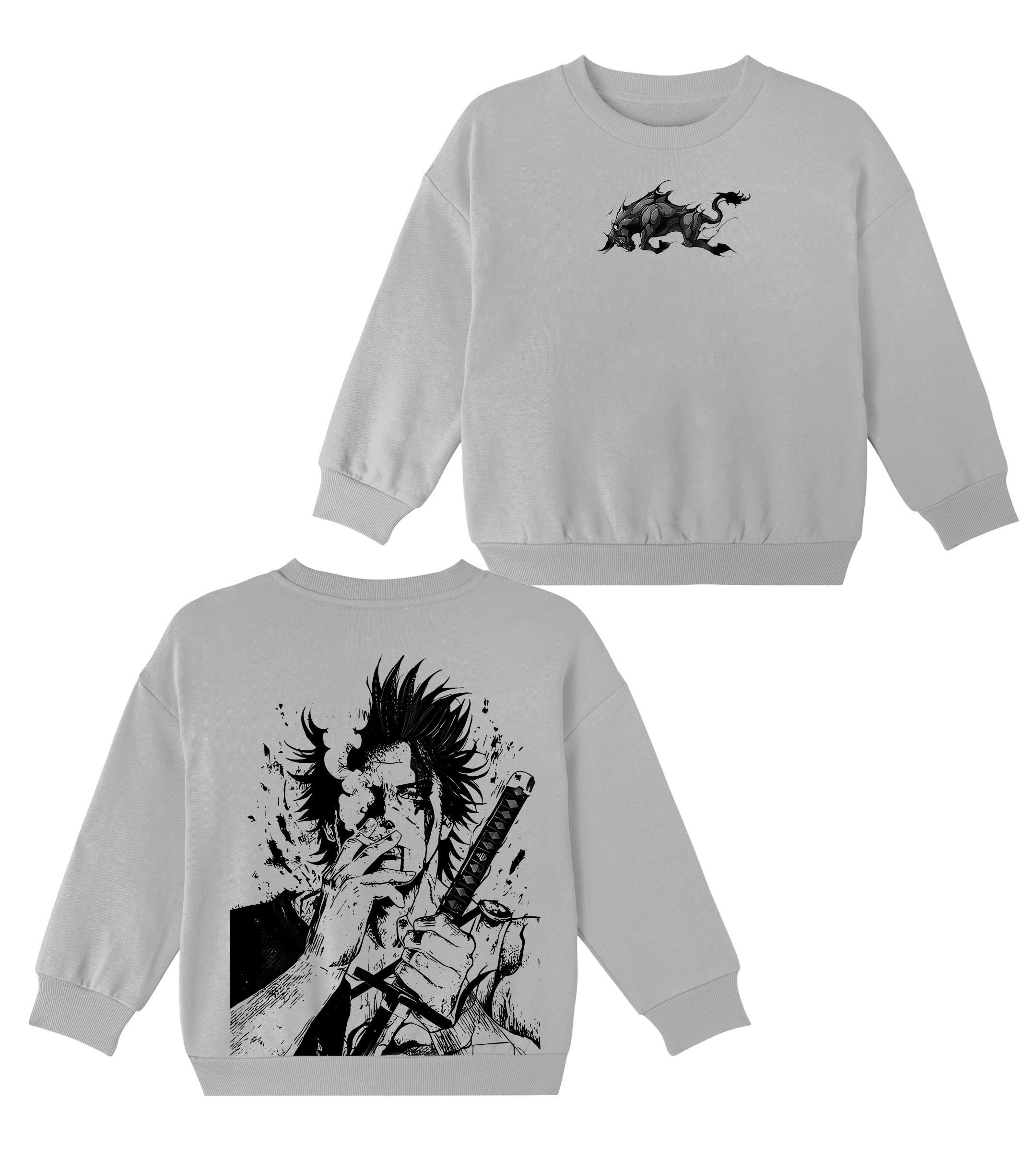 Yami Sukehiro x Black Bulls Black Clover Anime Double Printed Vintage Unisex Kids T-Shirt/Crewneck Sweatshirt/Hoodie