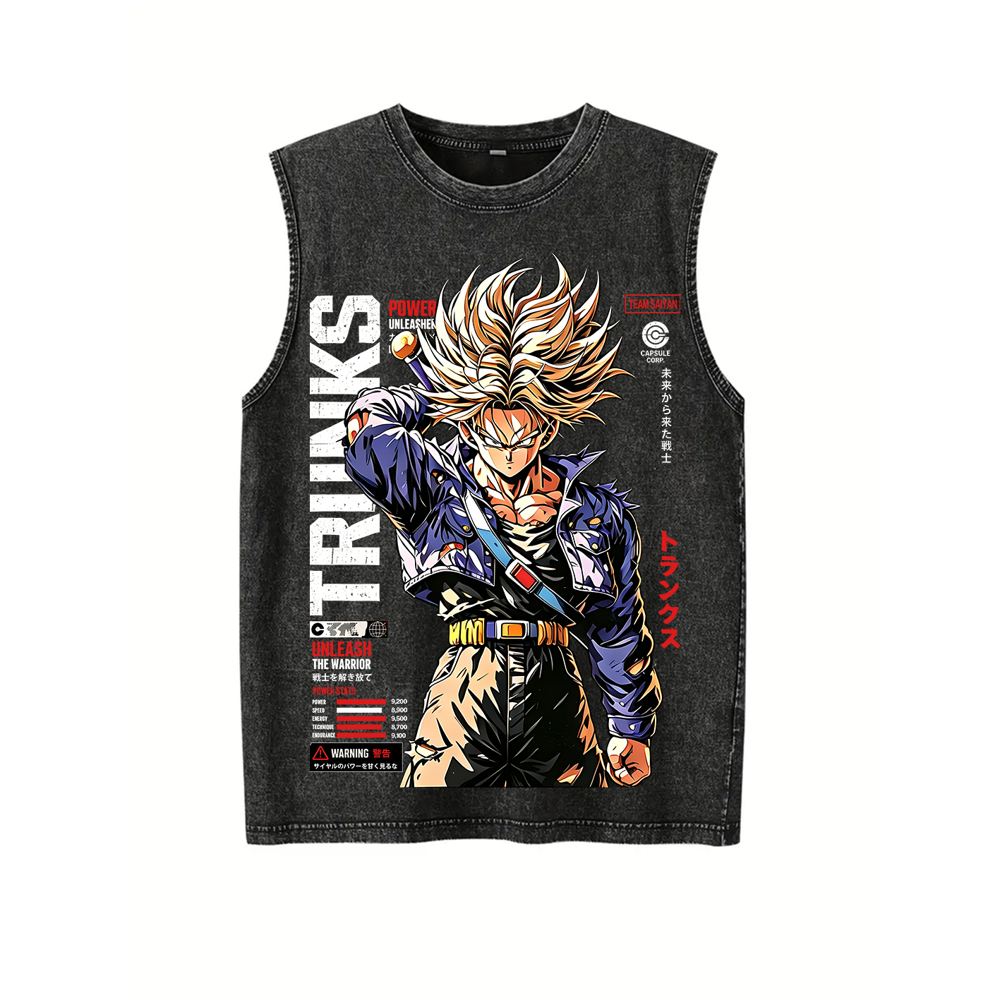 Future Trunks Dragon Ball Vintage Unisex  Washed T-Shirt