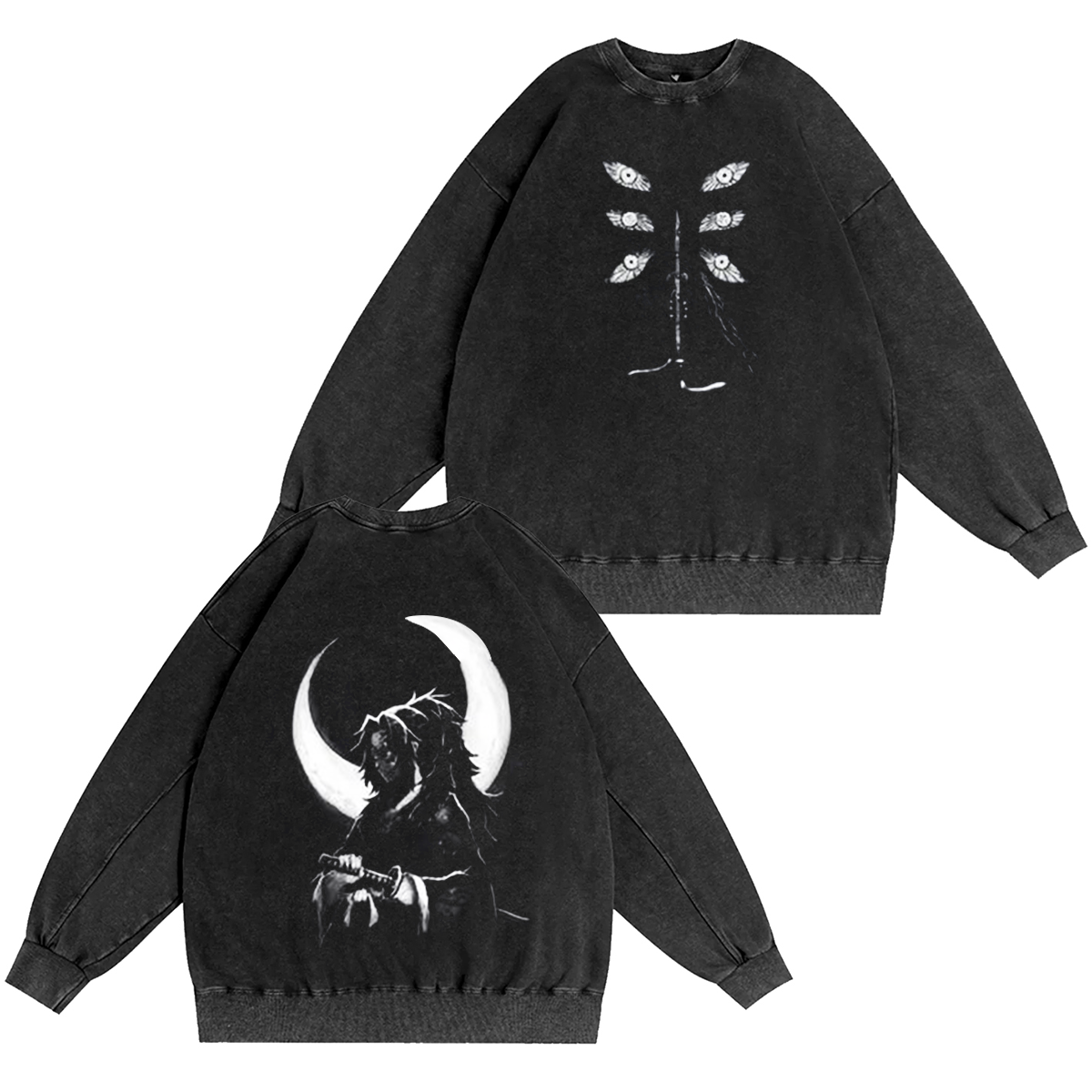 Kokushibo-Demon Slayer Vintage Washed T-shirt/Crewneck/Hoodie