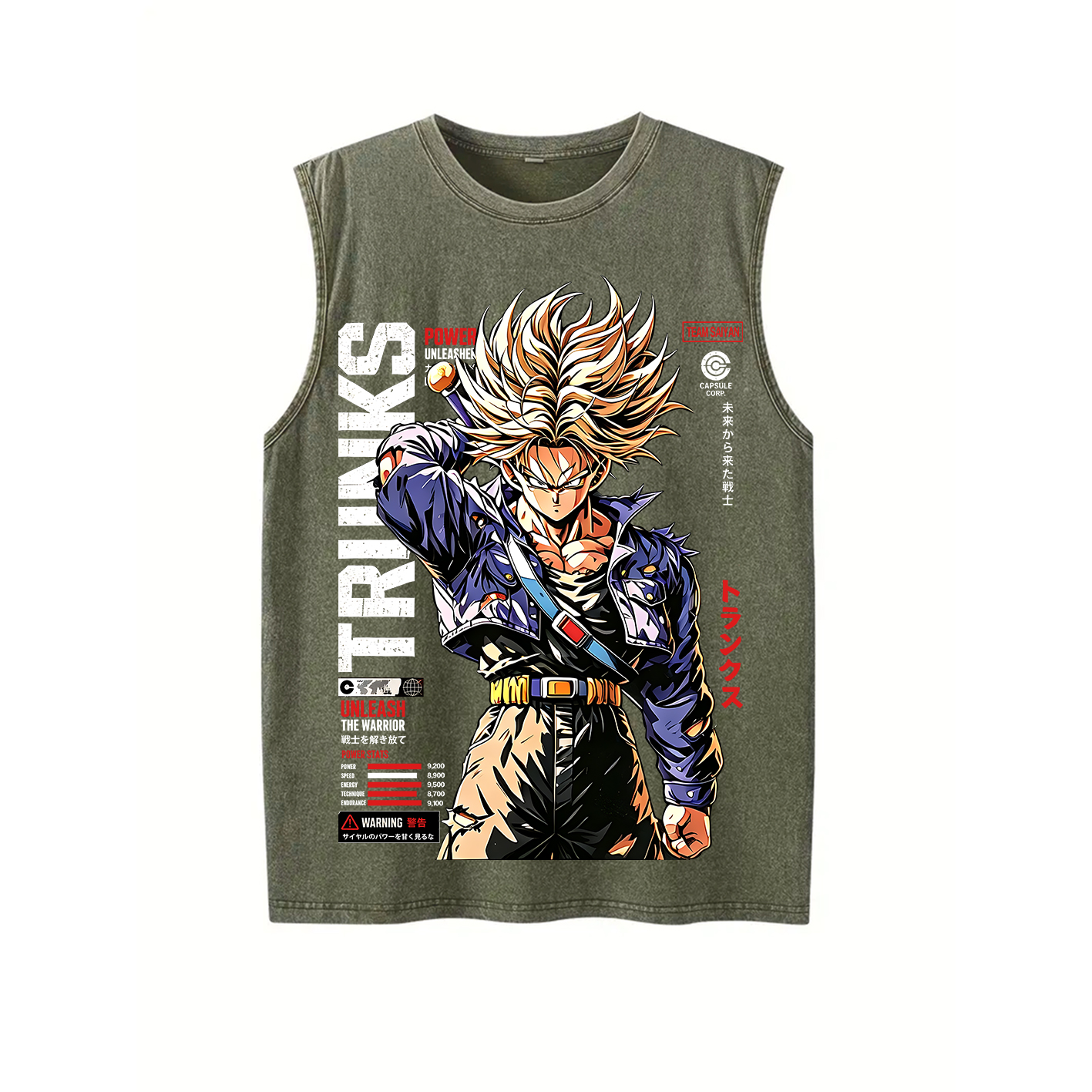 Future Trunks Dragon Ball Vintage Unisex  Washed T-Shirt