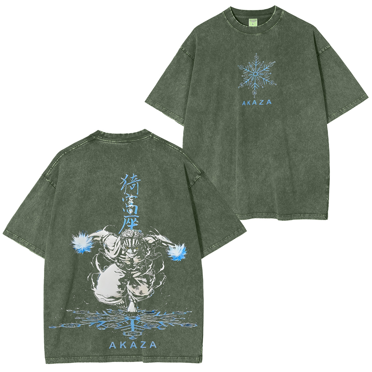 Akaza-Demon Slayer Vintage Washed T-shirt/Crewneck/Hoodie