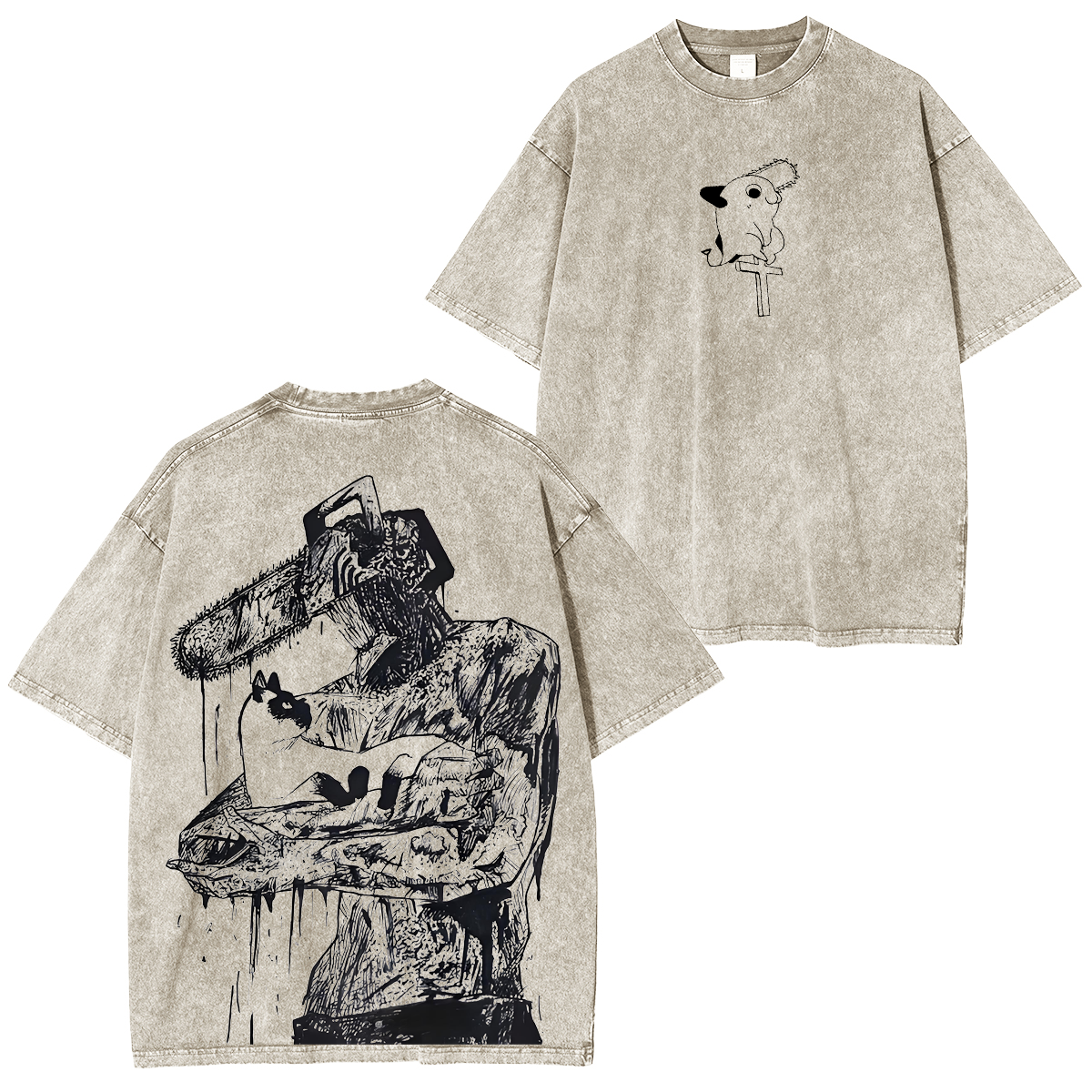 Chainsaw ManVintage Washed T-shirt/Crewneck/Hoodie