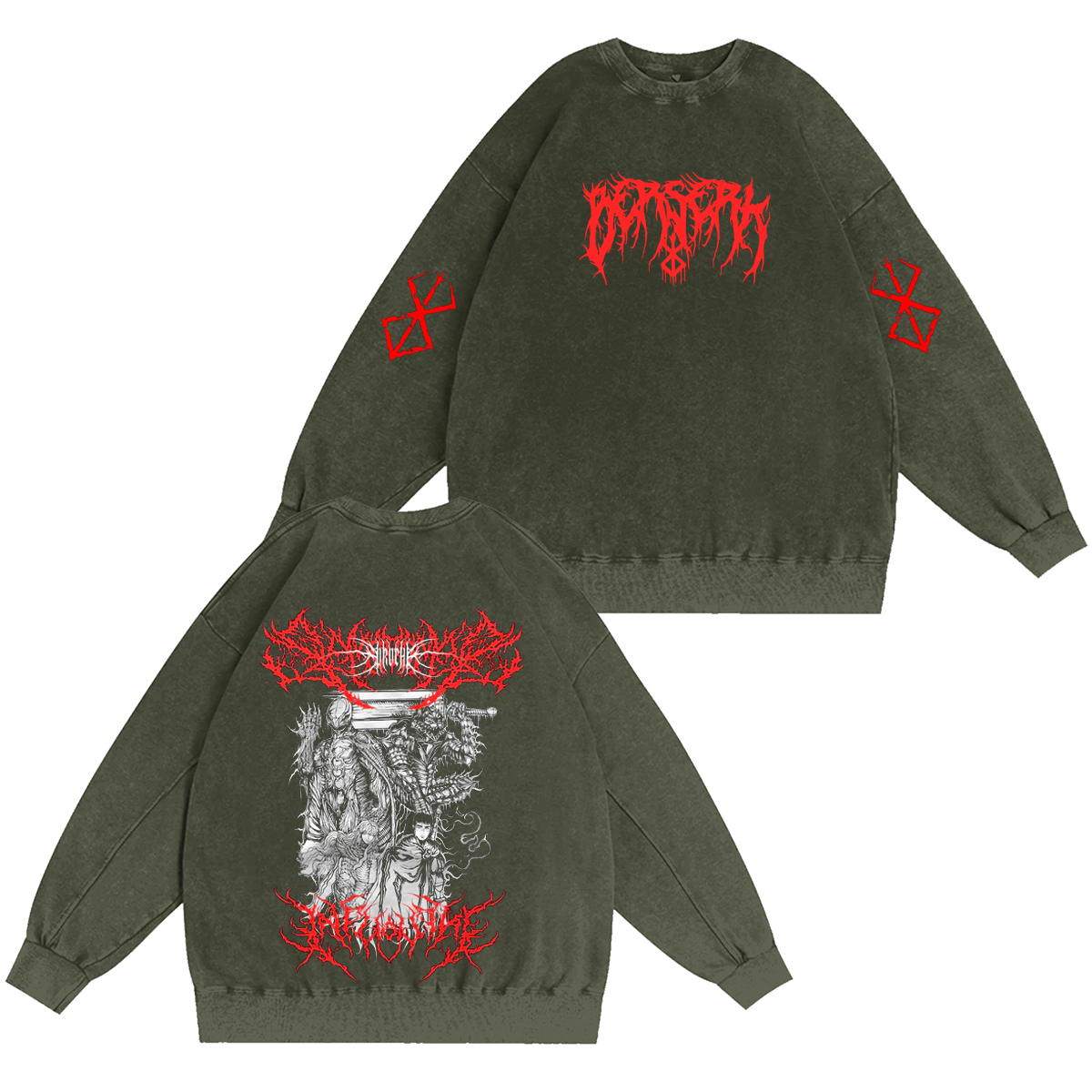 Camiseta Berserk Vintage Washed T-shirt/Crewneck/Hoodie