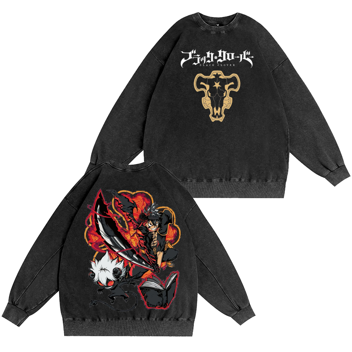 Black Clover Vintage Washed T-shirt/Crewneck/Hoodie