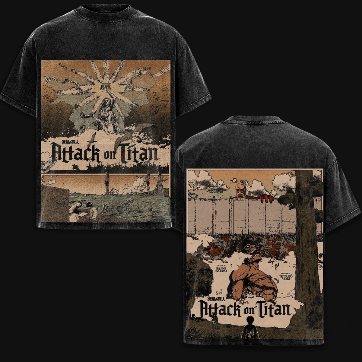 Attack On Titan Washed T-shirt/Crewneck/Hoodie