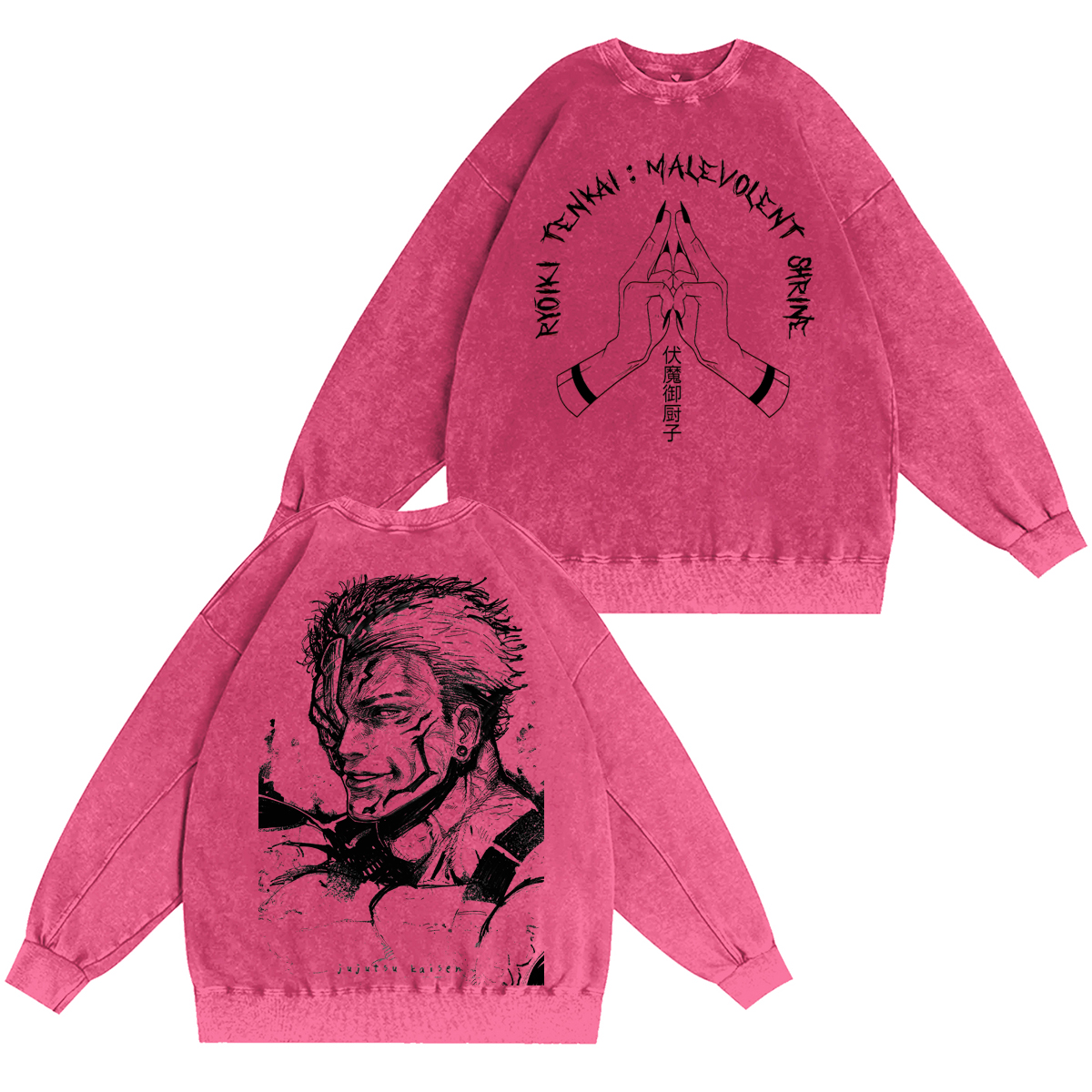 Malevolent Shrine Sukuna  Washed T-shirt/Crewneck/Hoodie