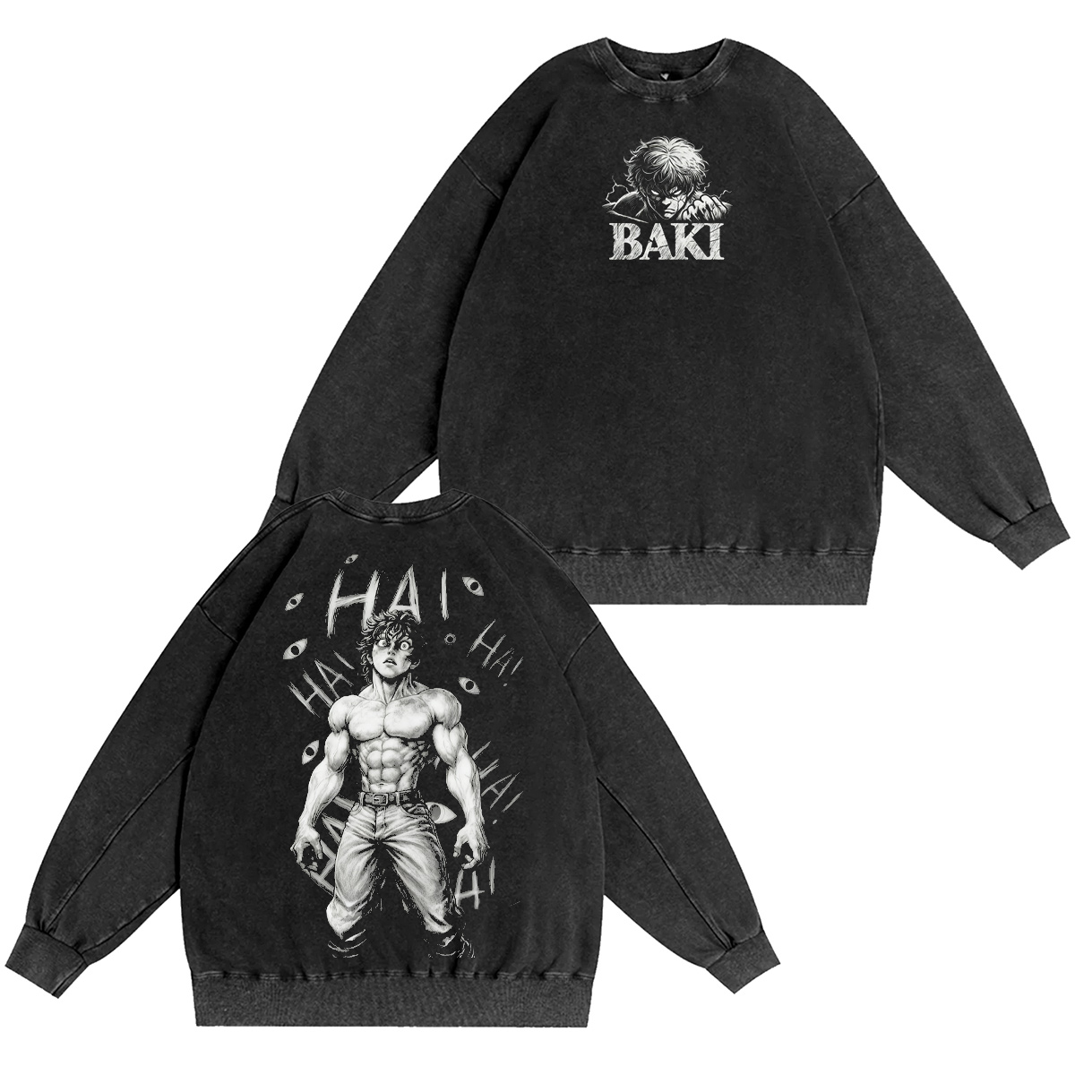 Baki Hanma Vintage Washed T-shirt/Crewneck/Hoodie