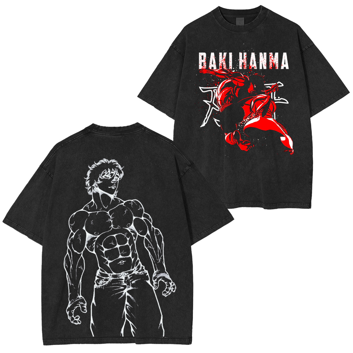 Baki Hanma Vintage Washed T-shirt/Crewneck/Hoodie