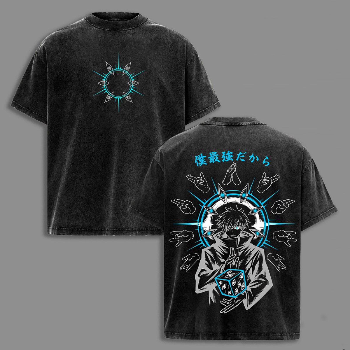 Gojo Jujutsu Kaisen Washed T-shirt/Crewneck/Hoodie