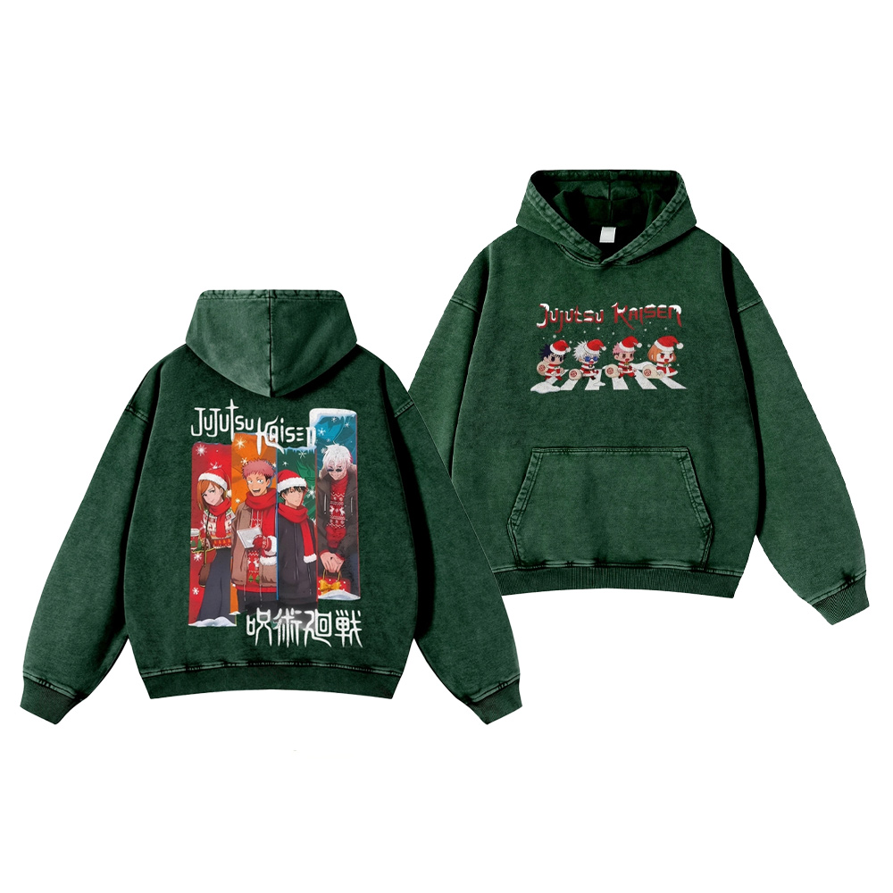 Jujutsu Kaisen Christmas Vintage Washed T-shirt/Crewneck/Hoodie