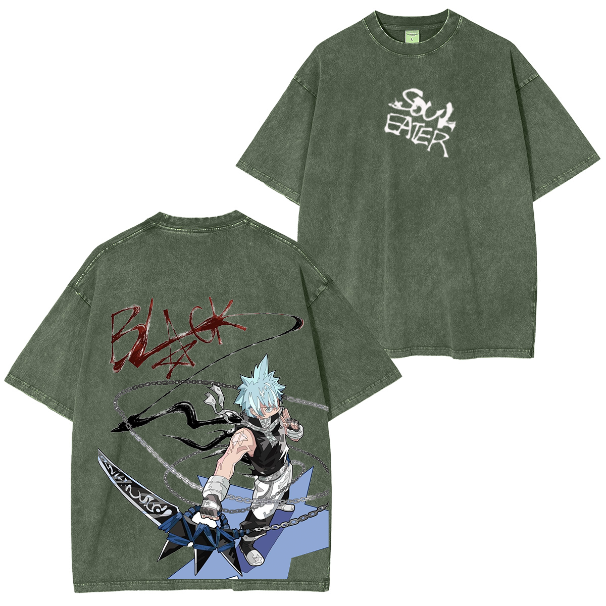 Soul Eater - BlackStar Unisex Washed T-shirt/Crewneck/Hoodie